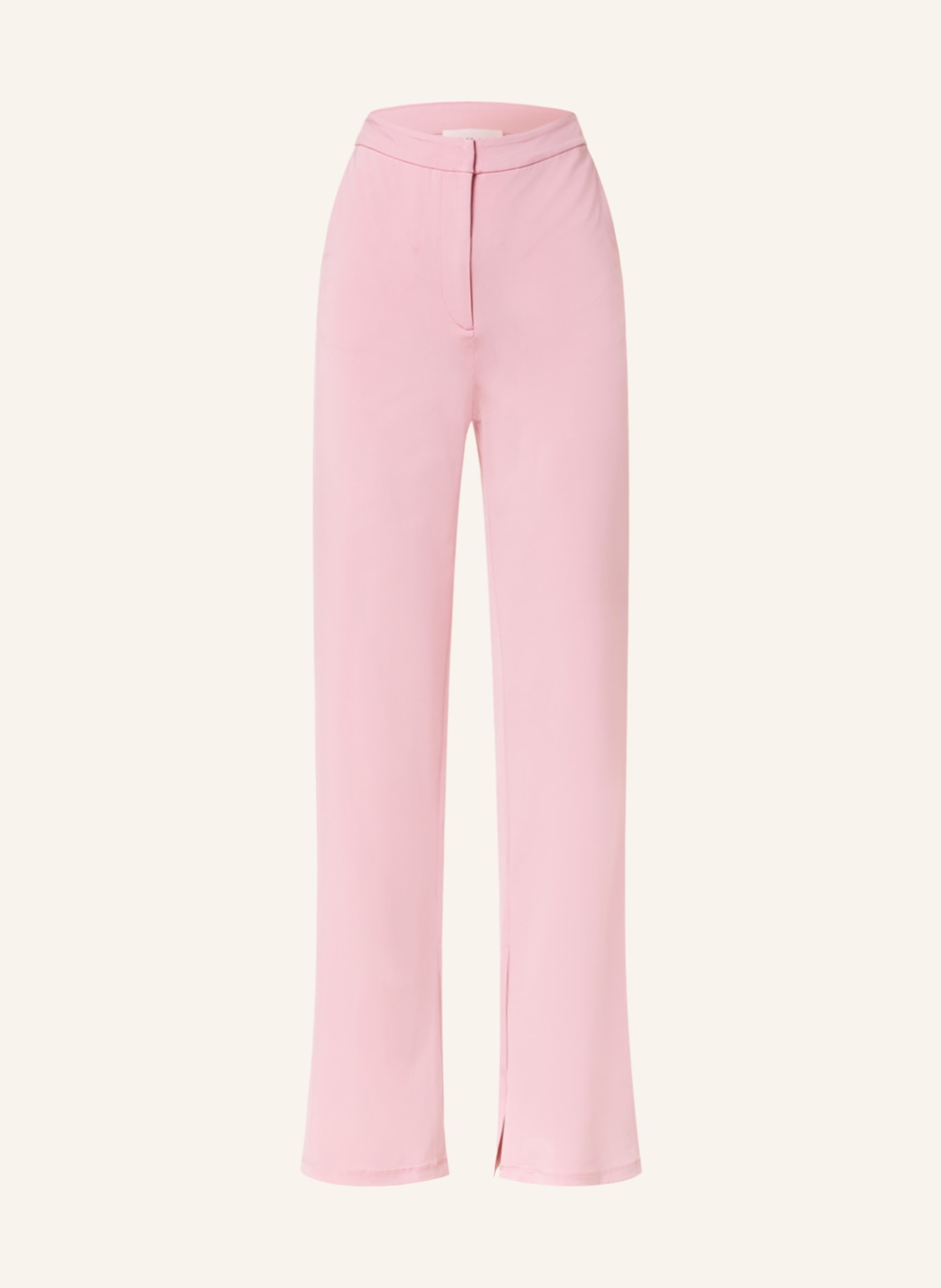 REMAIN Wide leg trousers made of jersey, Color: PINK (Image 1)