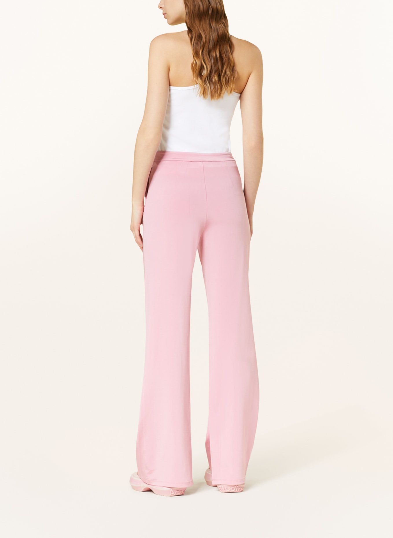 REMAIN Wide leg trousers made of jersey, Color: PINK (Image 3)