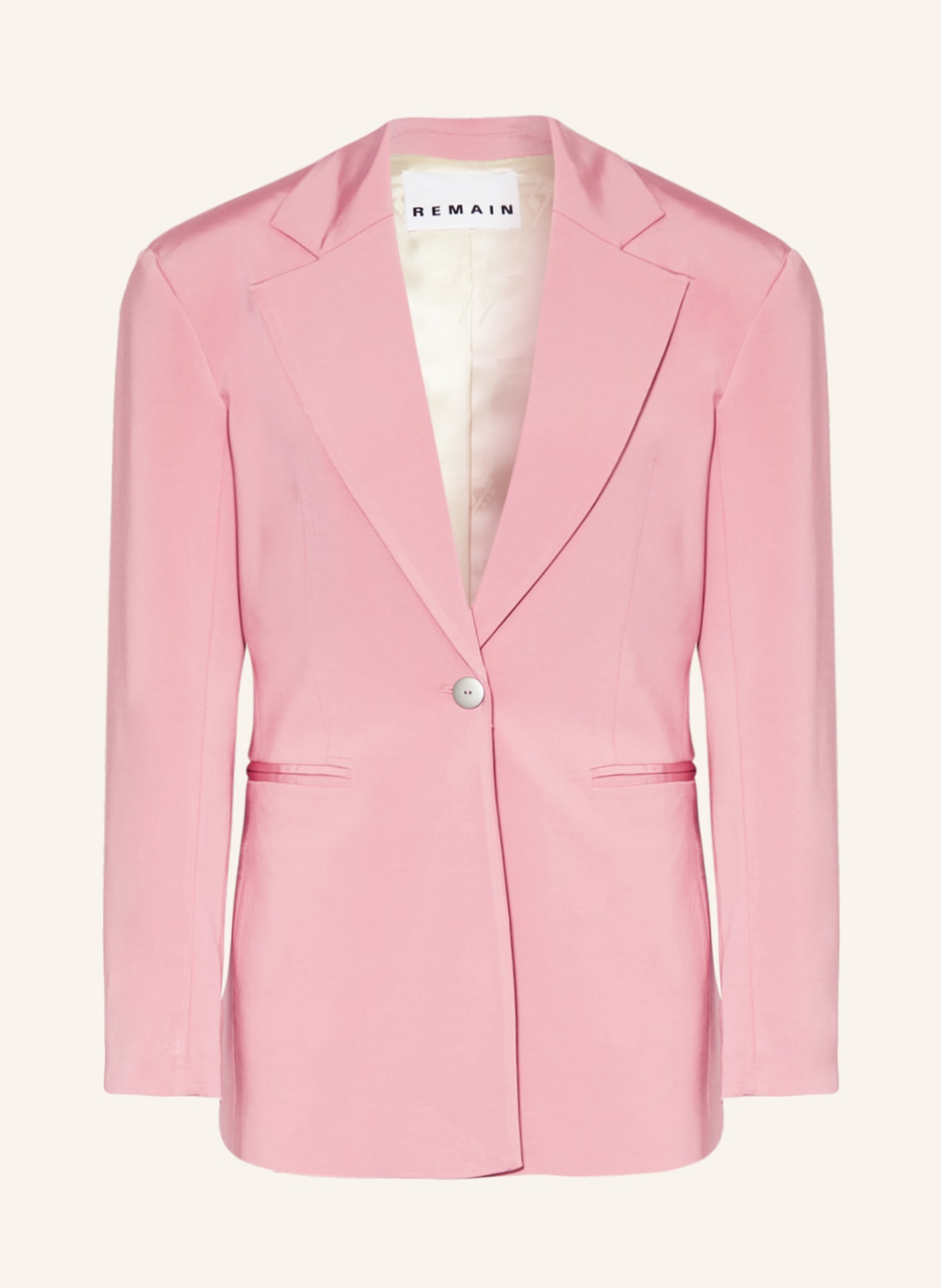 REMAIN Long blazer, Color: PINK (Image 1)