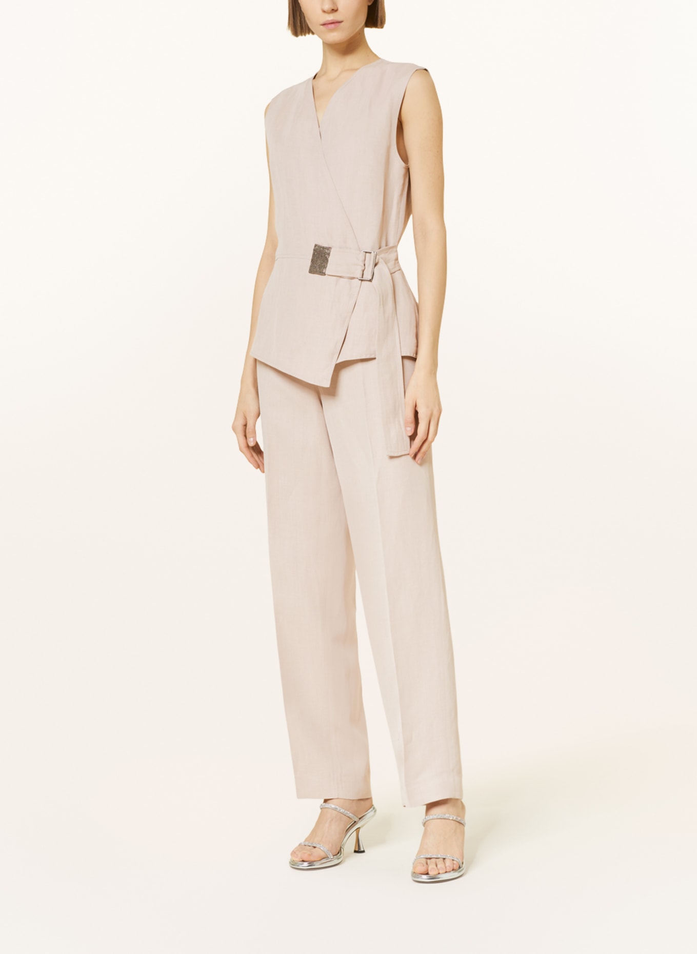 FABIANA FILIPPI Trousers with linen, Color: ROSE (Image 2)