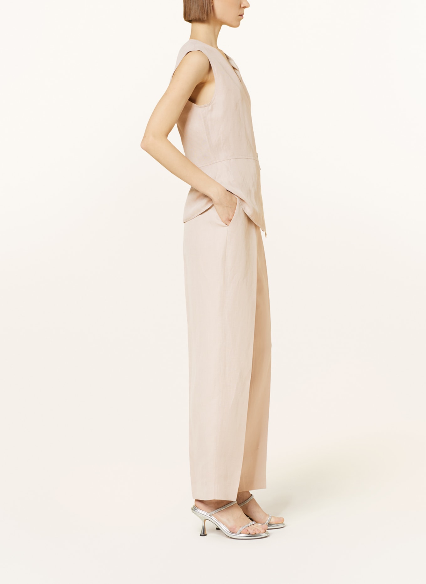 FABIANA FILIPPI Trousers with linen, Color: ROSE (Image 4)