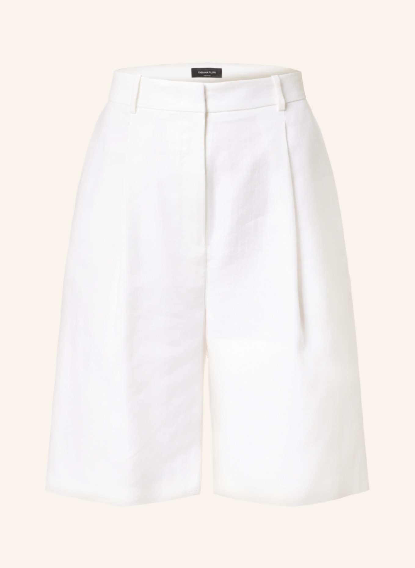 FABIANA FILIPPI Shorts with linen, Color: WHITE (Image 1)