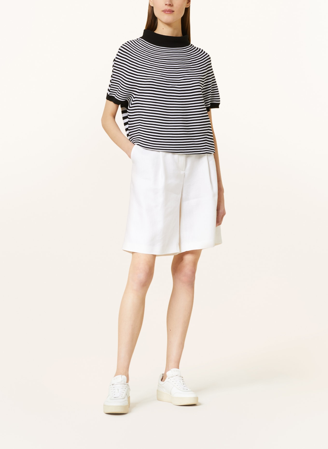 FABIANA FILIPPI Shorts with linen, Color: WHITE (Image 2)