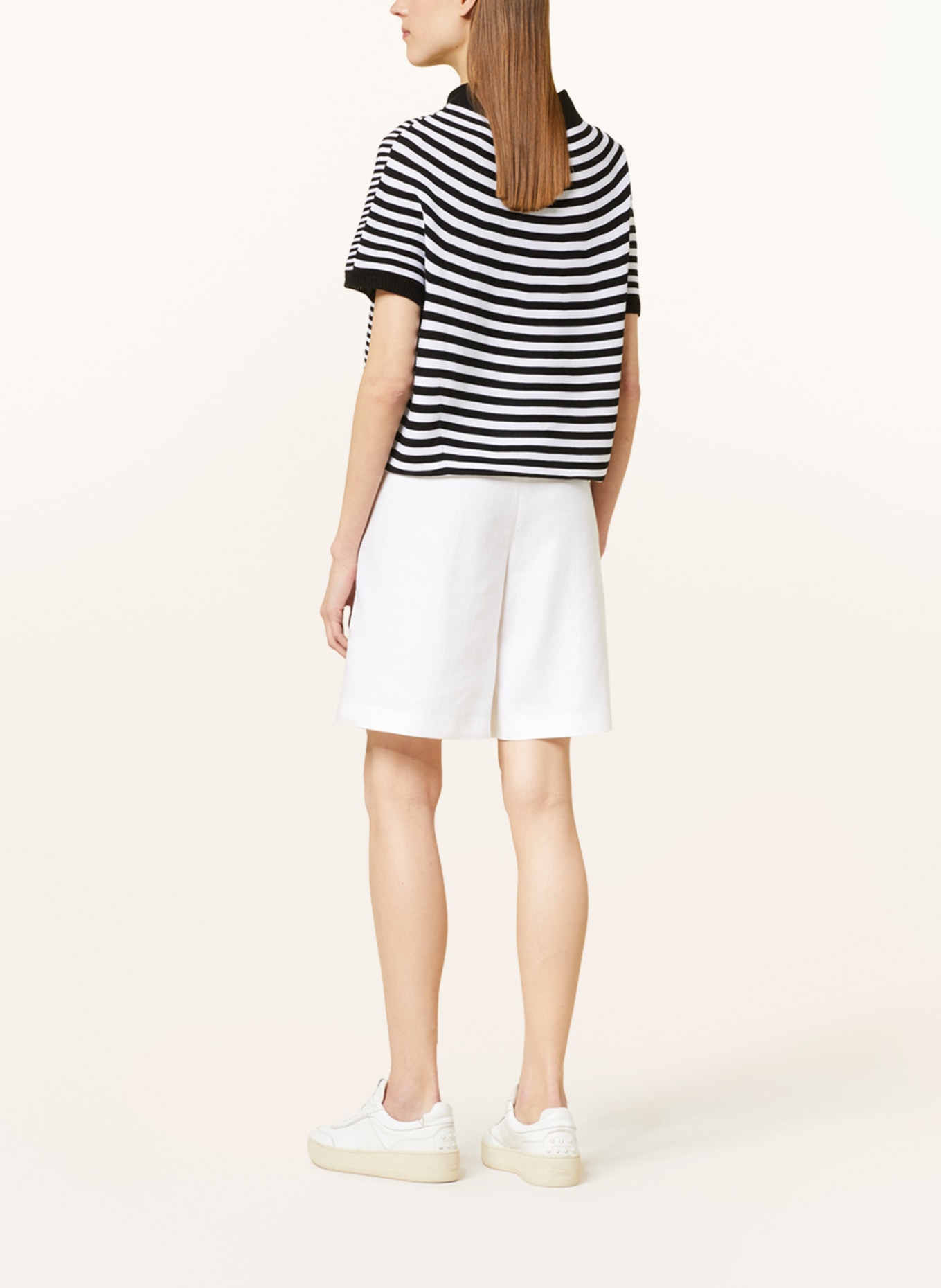 FABIANA FILIPPI Shorts with linen, Color: WHITE (Image 3)