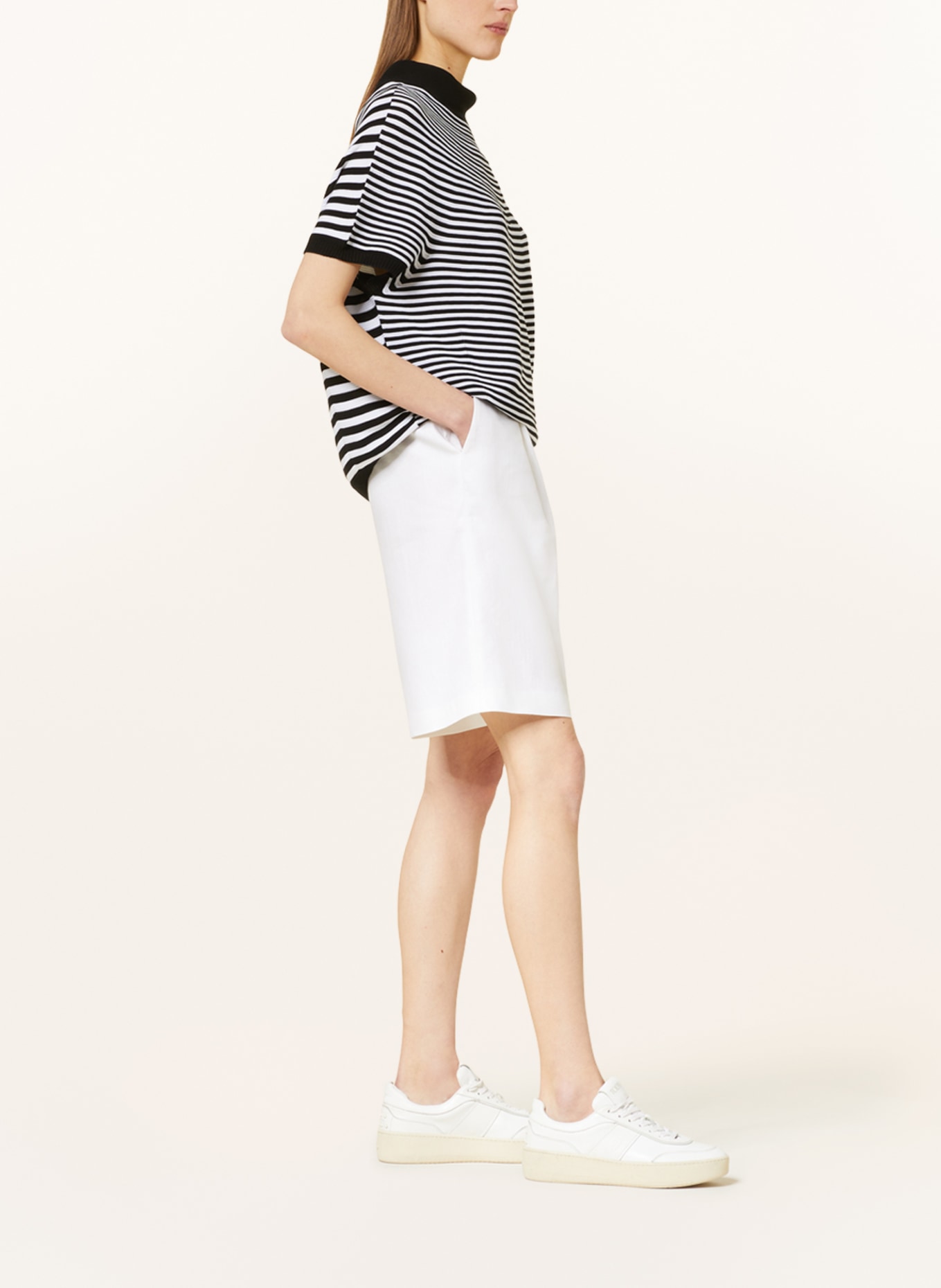 FABIANA FILIPPI Shorts with linen, Color: WHITE (Image 4)