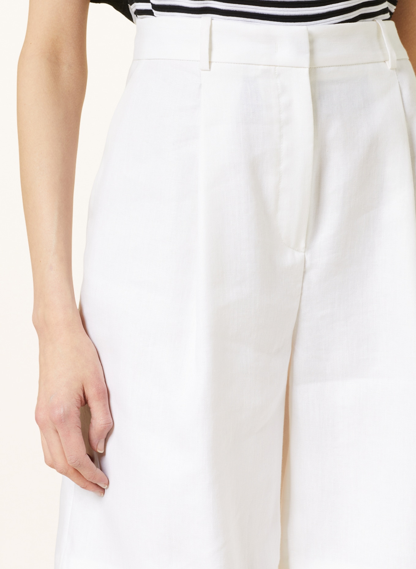 FABIANA FILIPPI Shorts with linen, Color: WHITE (Image 5)