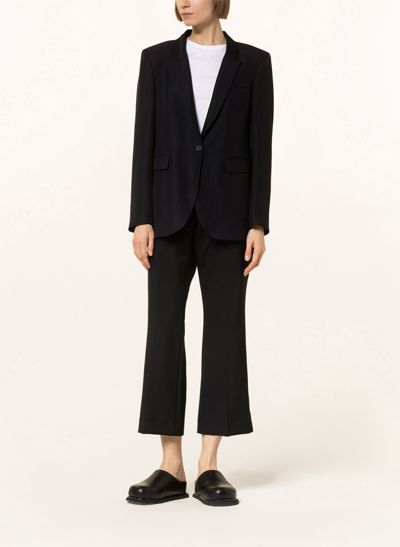 FABIANA FILIPPI Blazer with linen, Color: BLACK (Image 2)