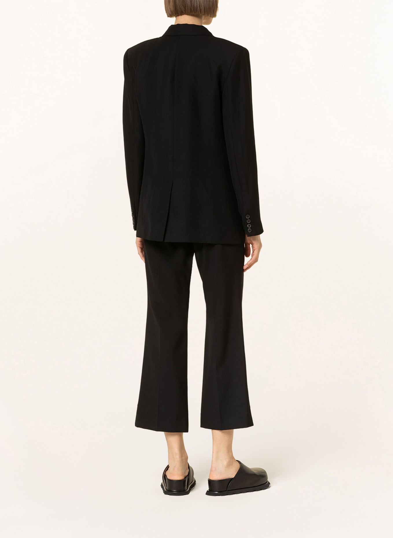 FABIANA FILIPPI Blazer with linen, Color: BLACK (Image 3)