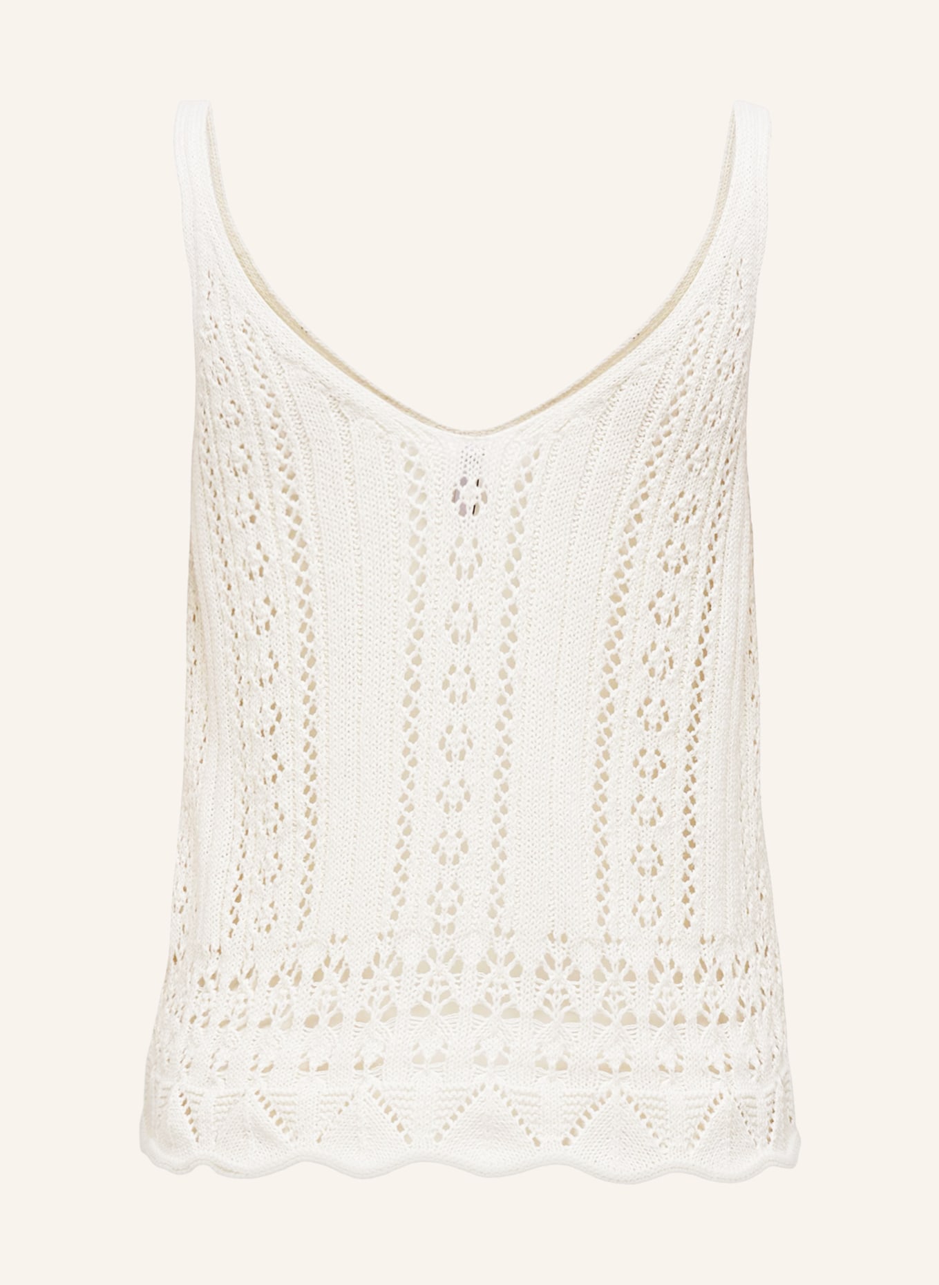ONLY Knit top with lace, Color: WHITE (Image 1)