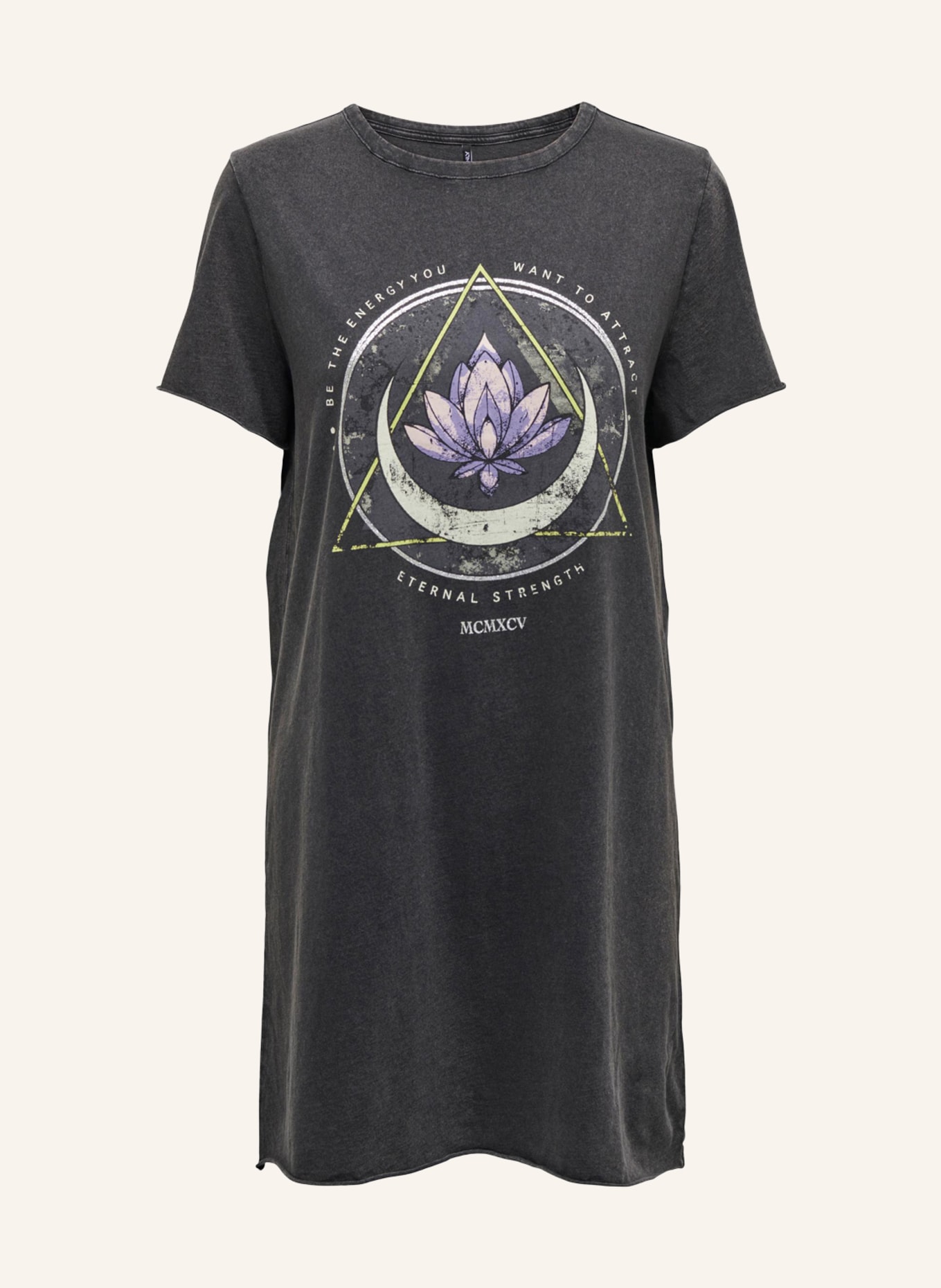 ONLY Jerseykleid: SCHWARZ / LILA / SILBER