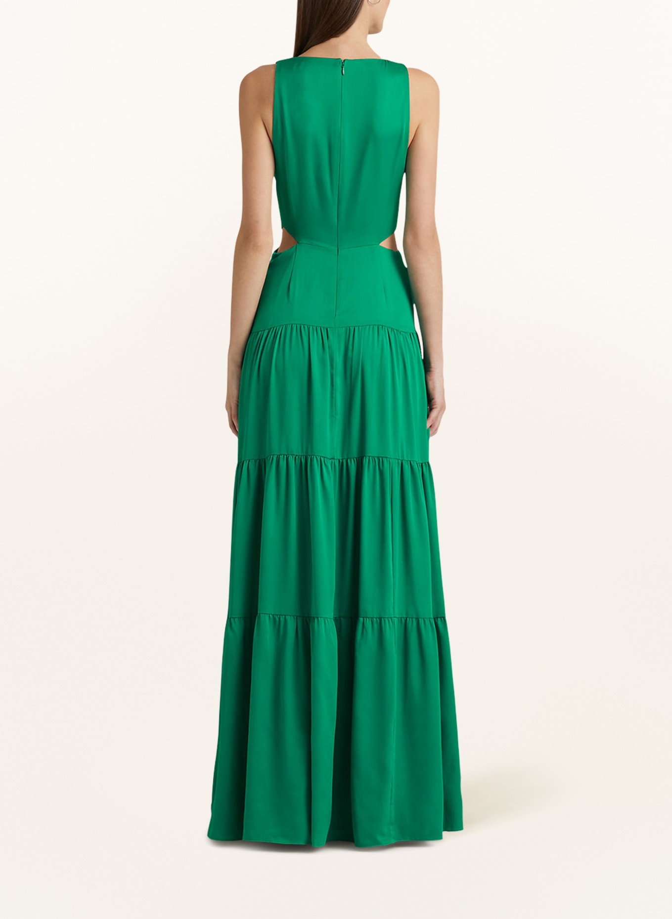 LAUREN RALPH LAUREN Evening dress RENRUR in satin with cut-outs, Color: GREEN (Image 3)