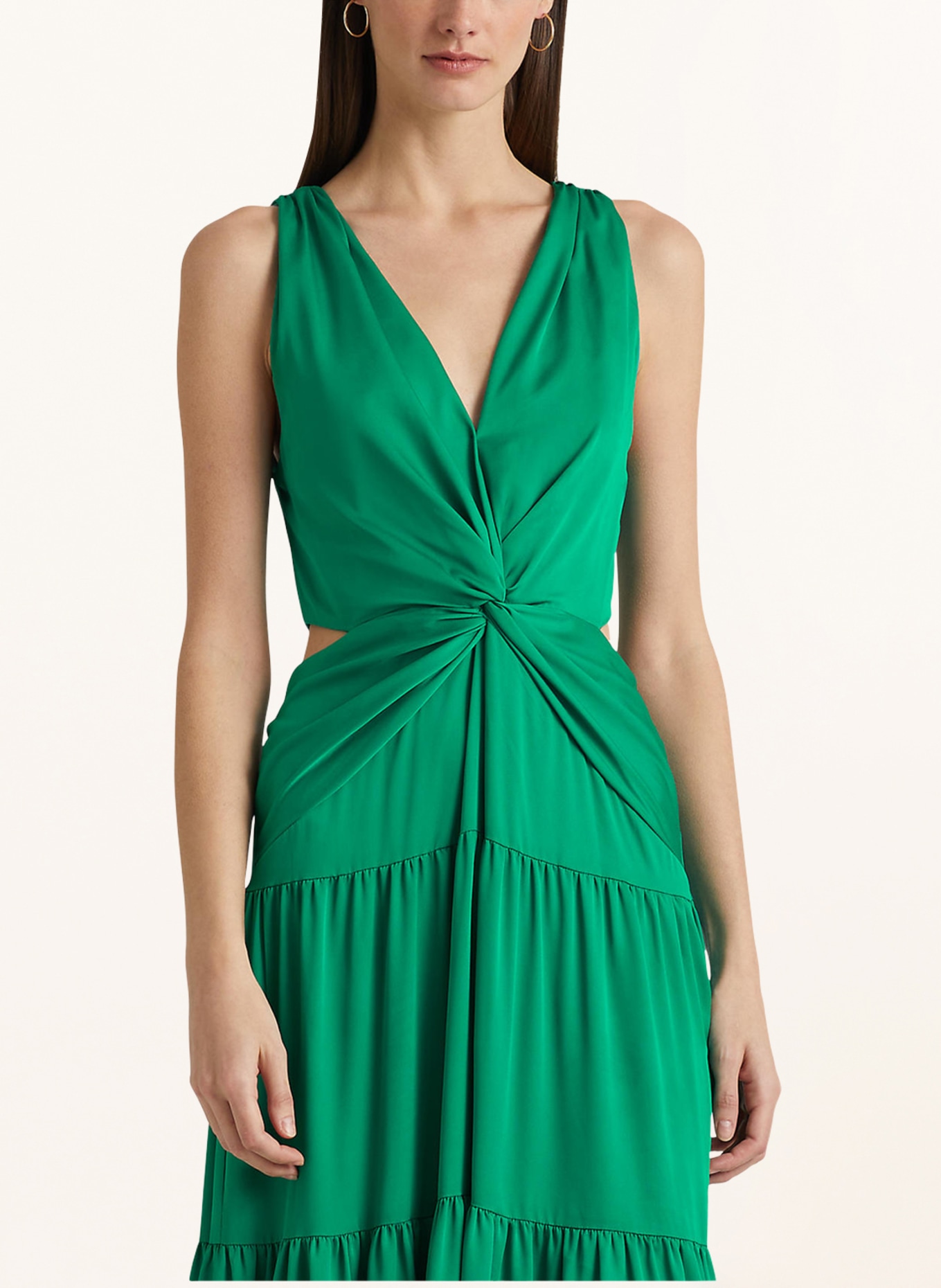 LAUREN RALPH LAUREN Evening dress RENRUR in satin with cut-outs, Color: GREEN (Image 4)