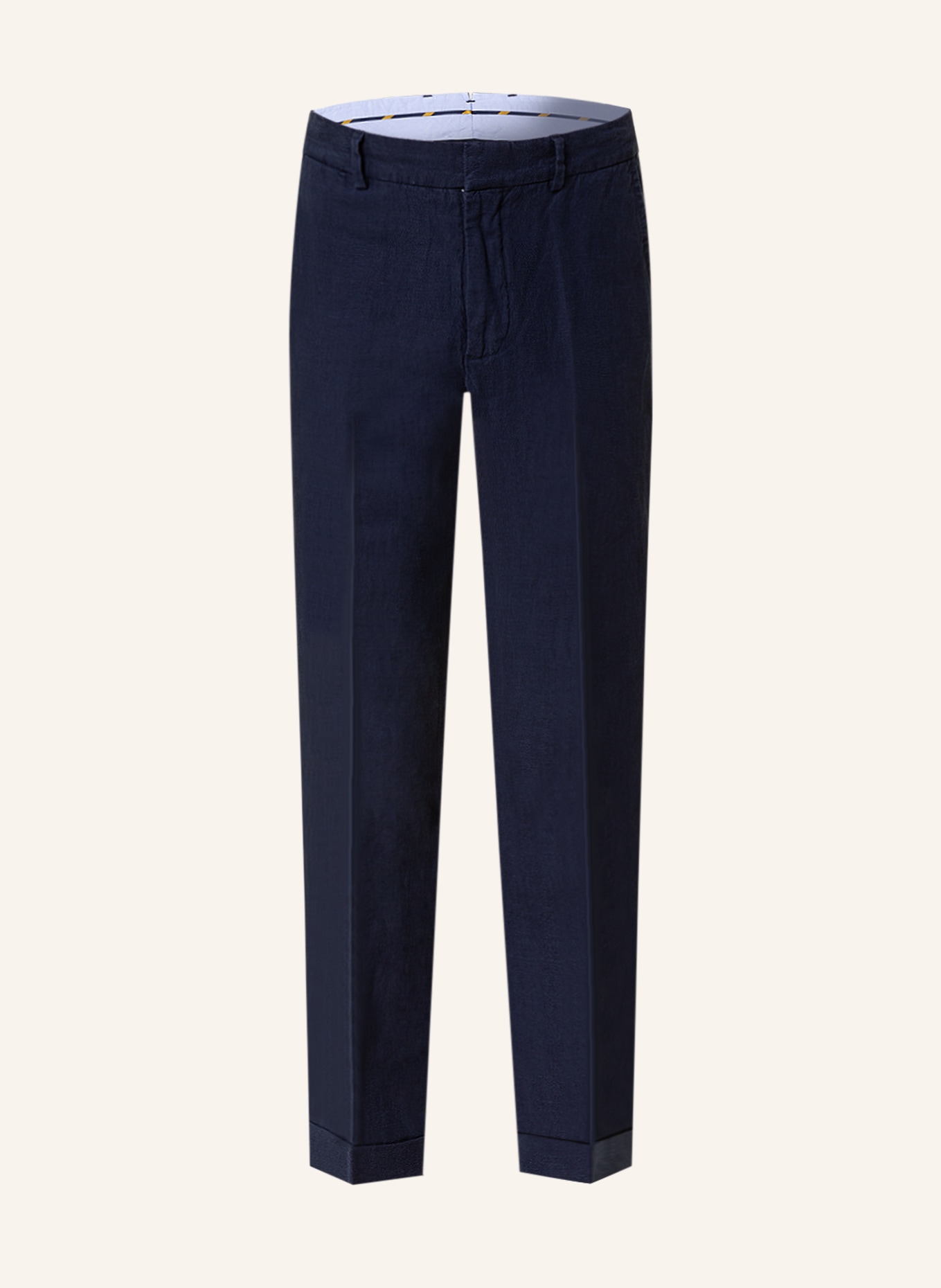 POLO RALPH LAUREN Chinos regular fit made of linen, Color: DARK BLUE (Image 1)