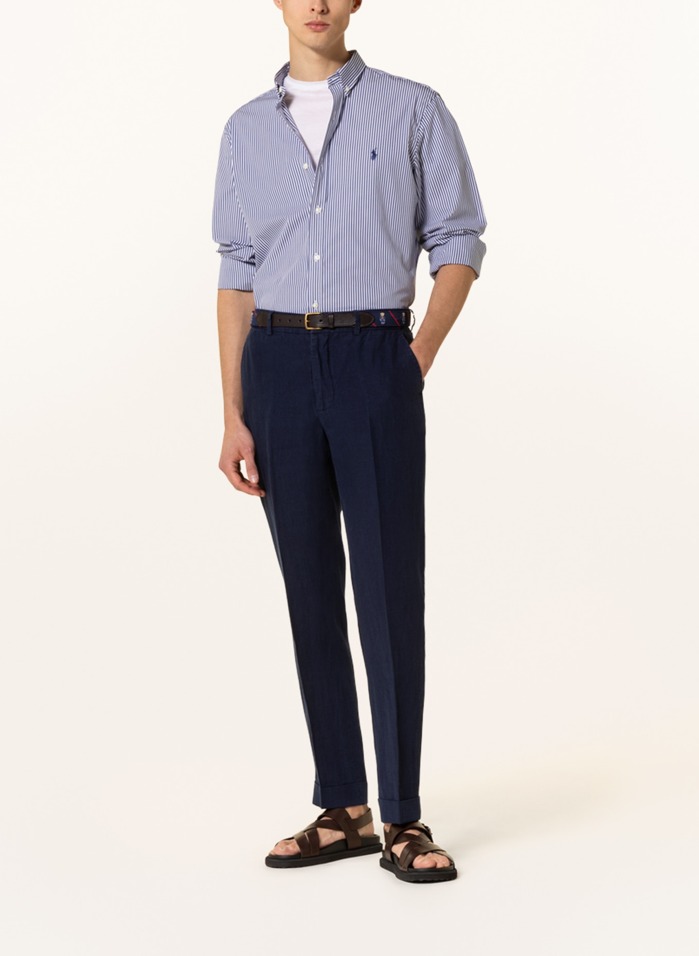 POLO RALPH LAUREN Chinos regular fit made of linen, Color: DARK BLUE (Image 2)