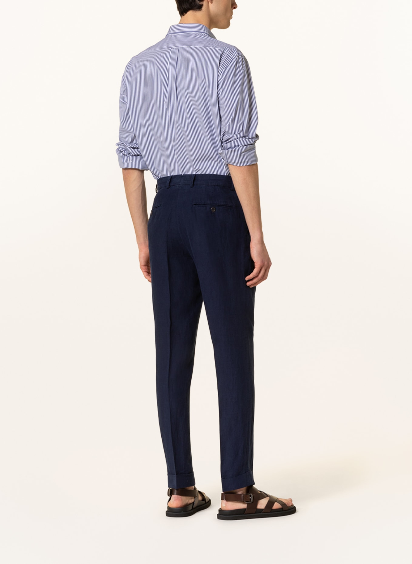 POLO RALPH LAUREN Chinos regular fit made of linen, Color: DARK BLUE (Image 3)