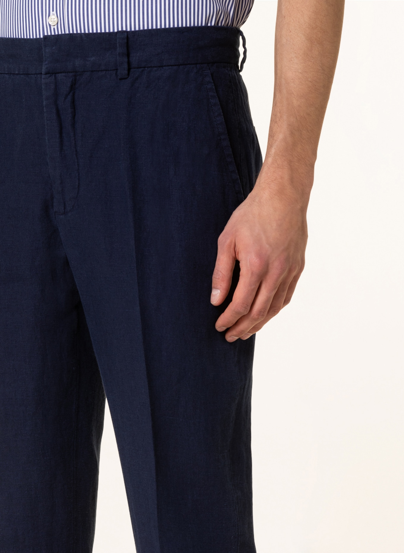 POLO RALPH LAUREN Chinos regular fit made of linen, Color: DARK BLUE (Image 5)