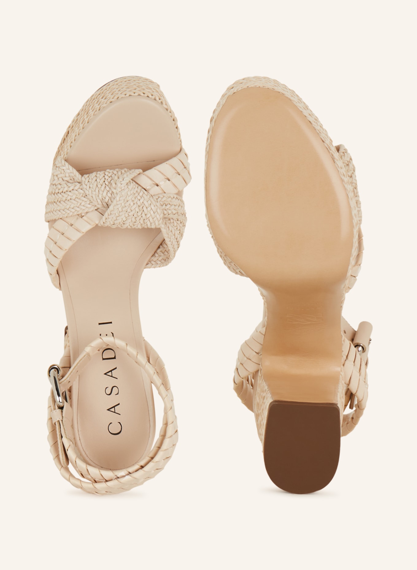 CASADEI Platform sandals ISA FORMENTERA, Color: CREAM (Image 5)