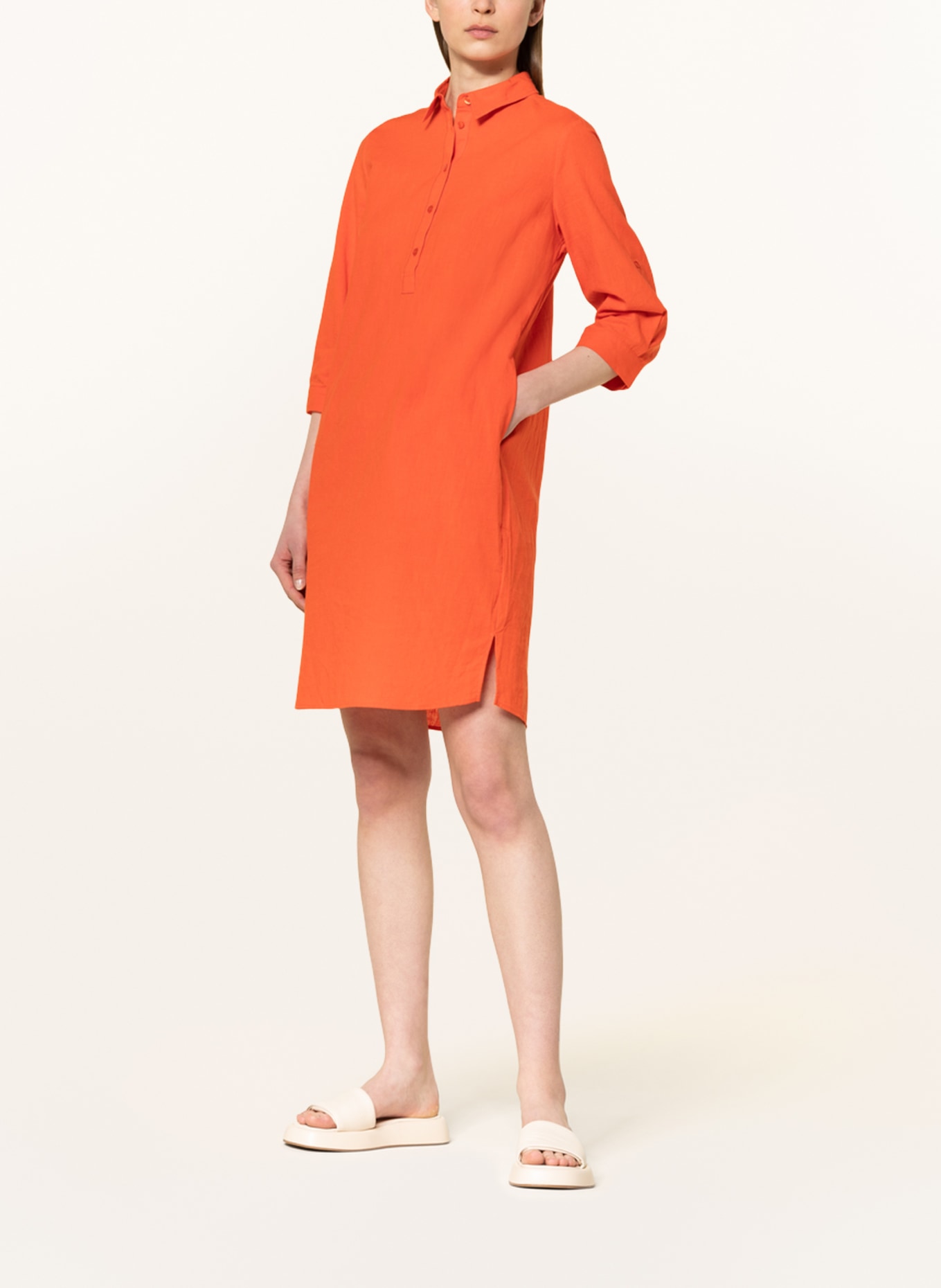 Smith & Soul Dress with linen, Color: ORANGE (Image 2)