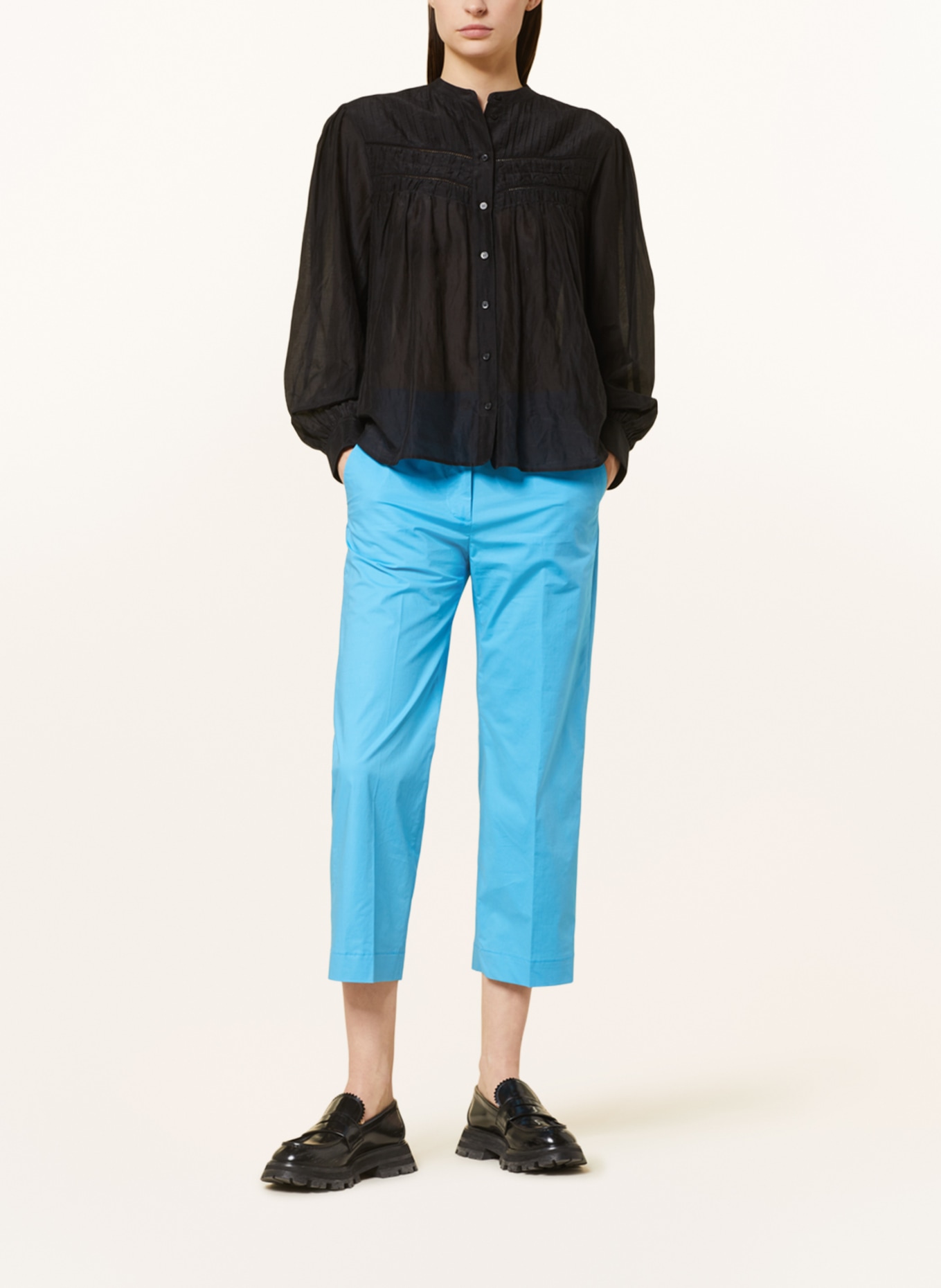 nine:inthe:morning 7/8 trousers LAVINIA, Color: TURQUOISE (Image 2)