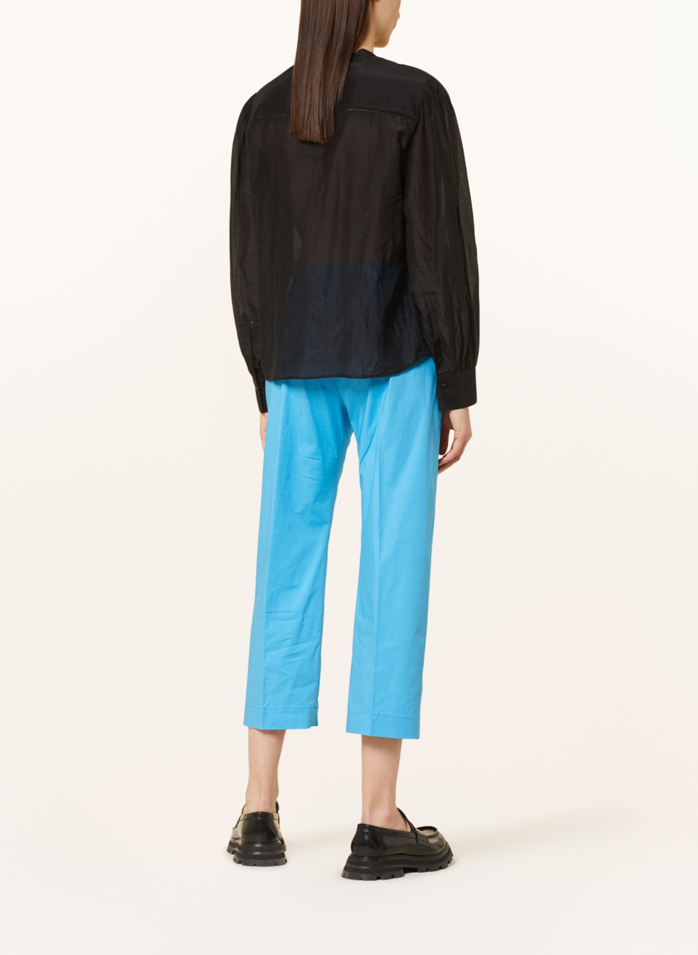 nine:inthe:morning 7/8 trousers LAVINIA, Color: TURQUOISE (Image 3)