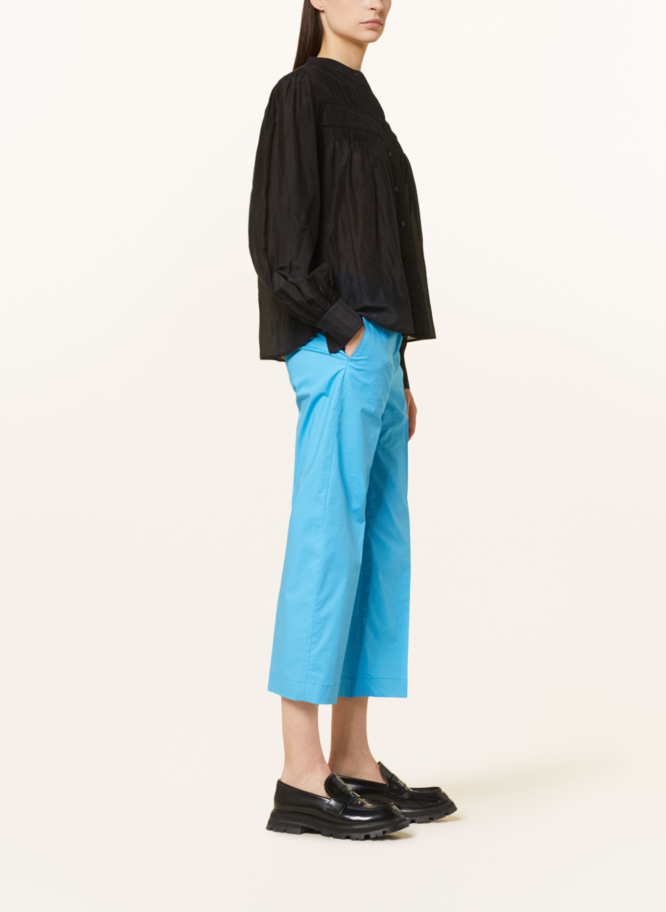 nine:inthe:morning 7/8 trousers LAVINIA, Color: TURQUOISE (Image 4)