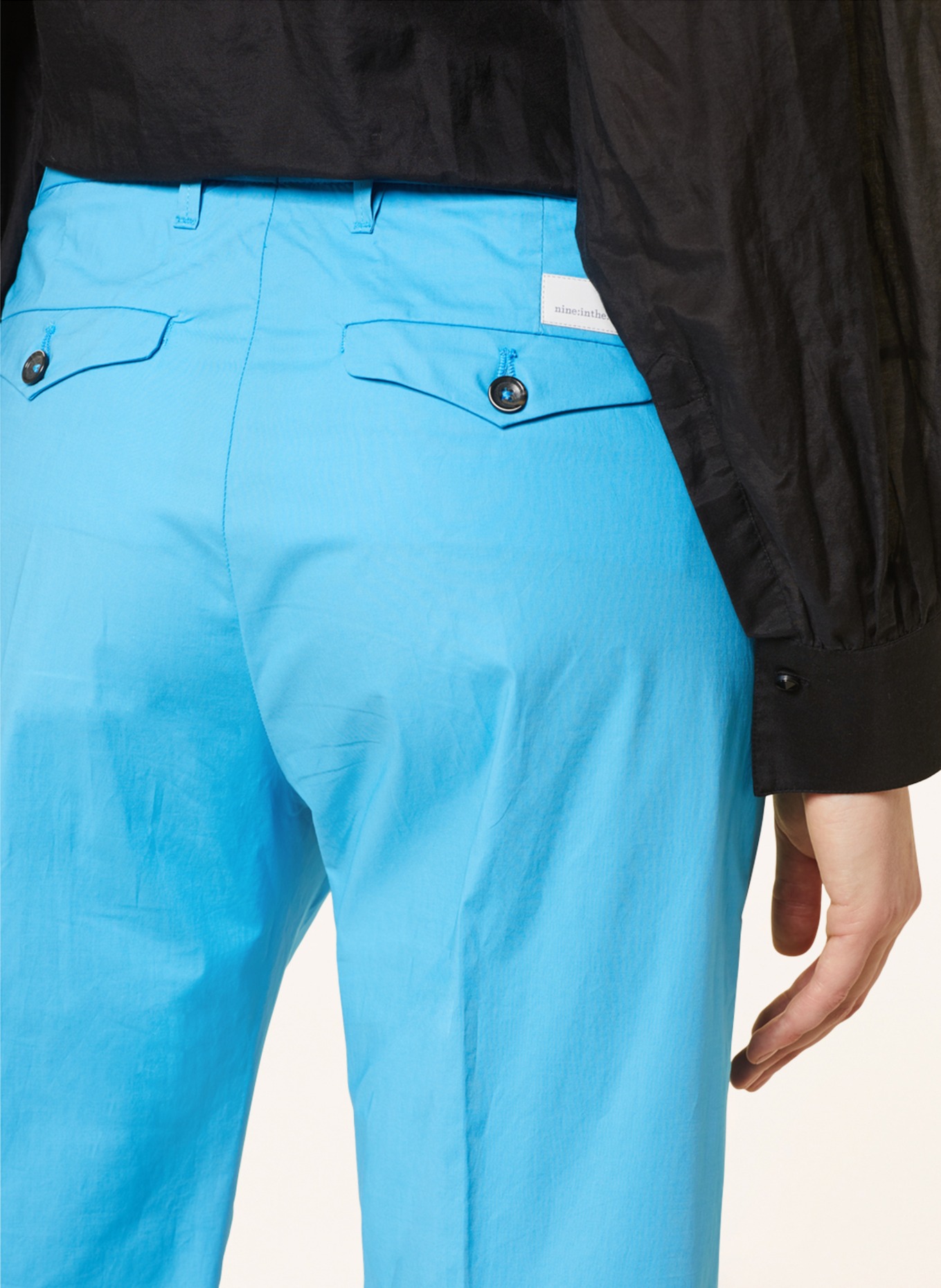 nine:inthe:morning 7/8 trousers LAVINIA, Color: TURQUOISE (Image 5)