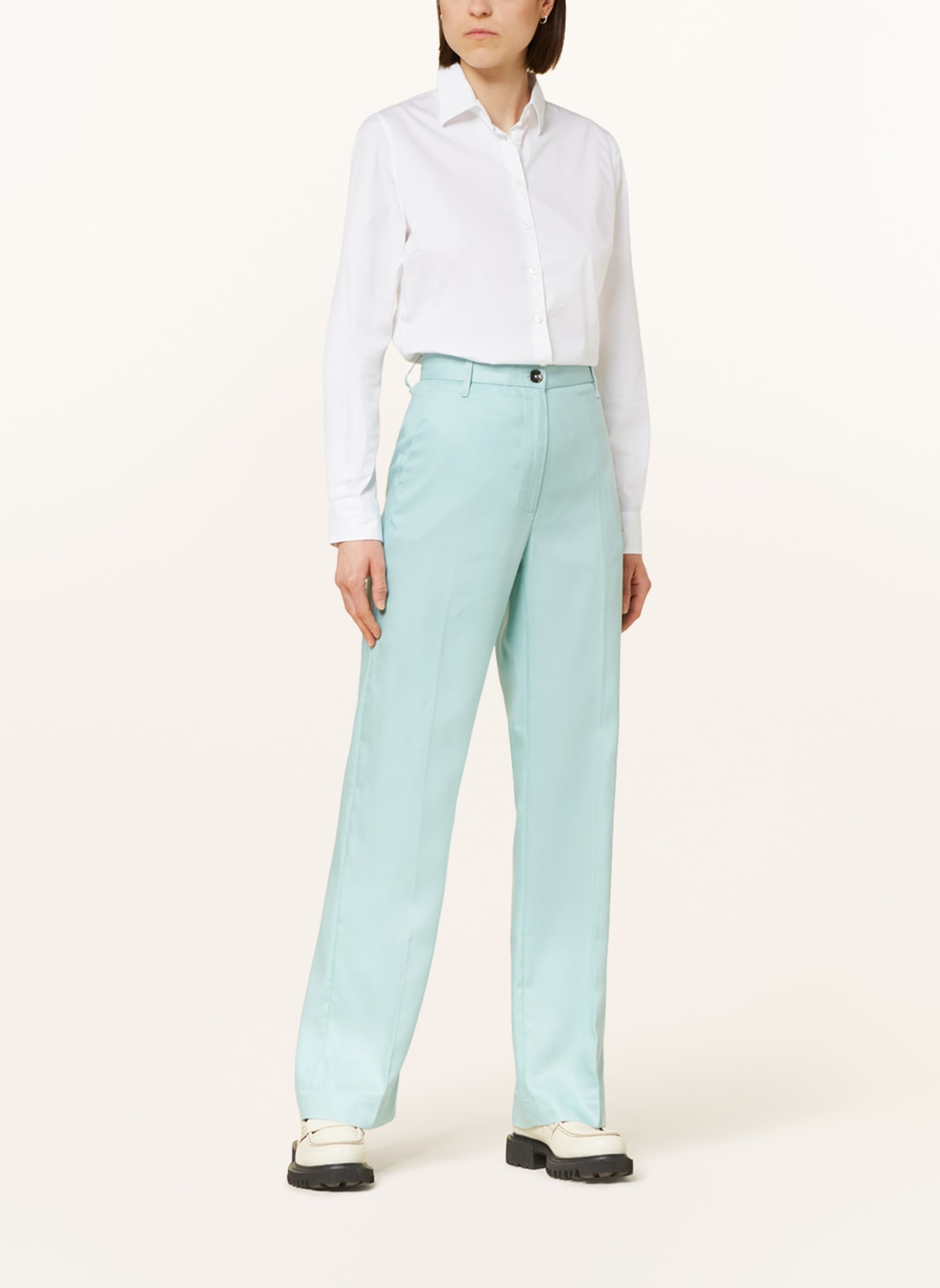 nine:inthe:morning Wide leg trousers DEEP, Color: MINT (Image 2)
