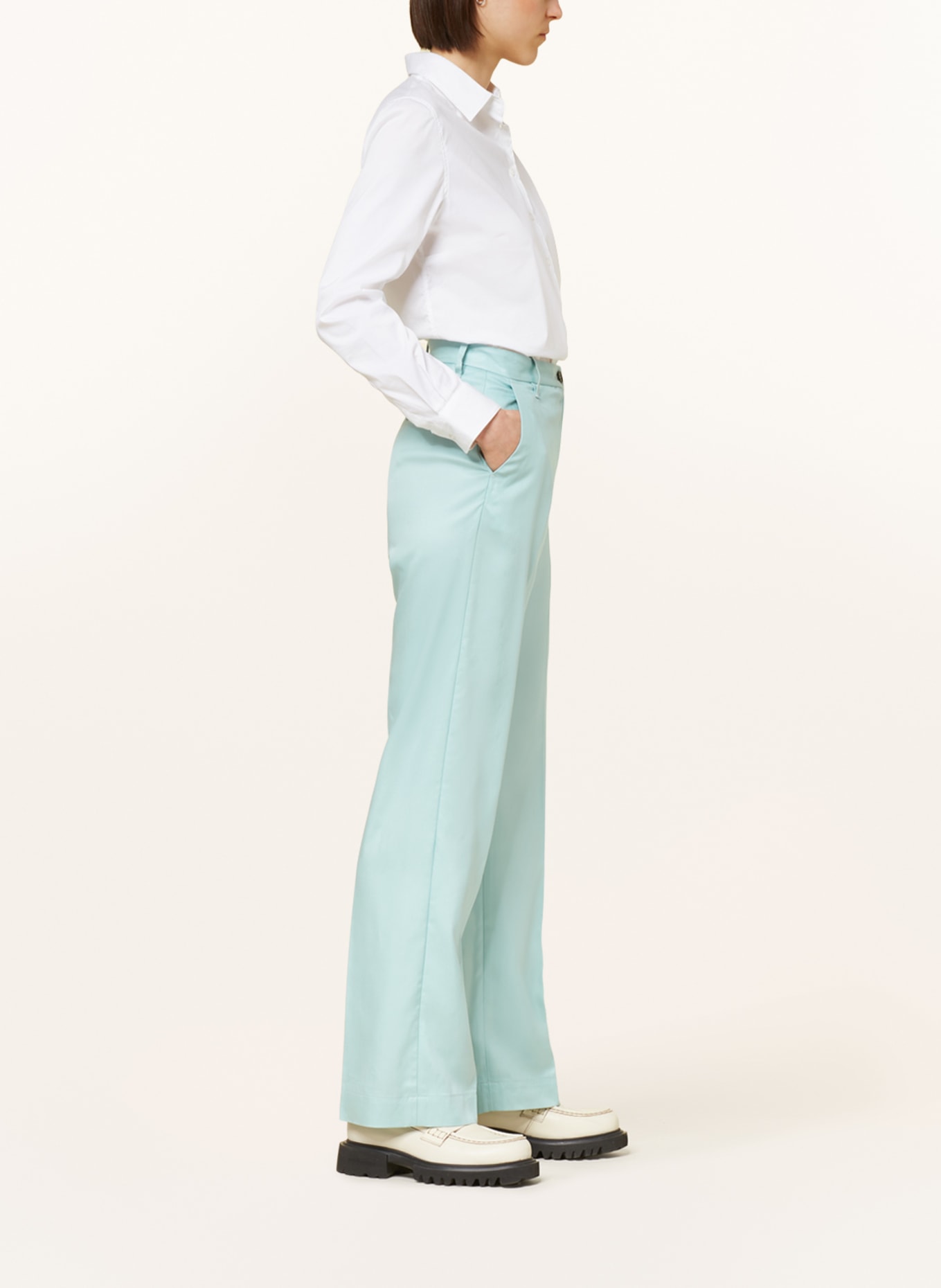 nine:inthe:morning Wide leg trousers DEEP, Color: MINT (Image 4)
