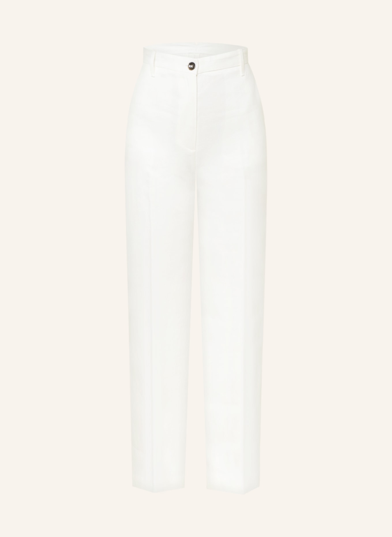 nine:inthe:morning Wide leg trousers DEEP with linen, Color: ECRU (Image 1)