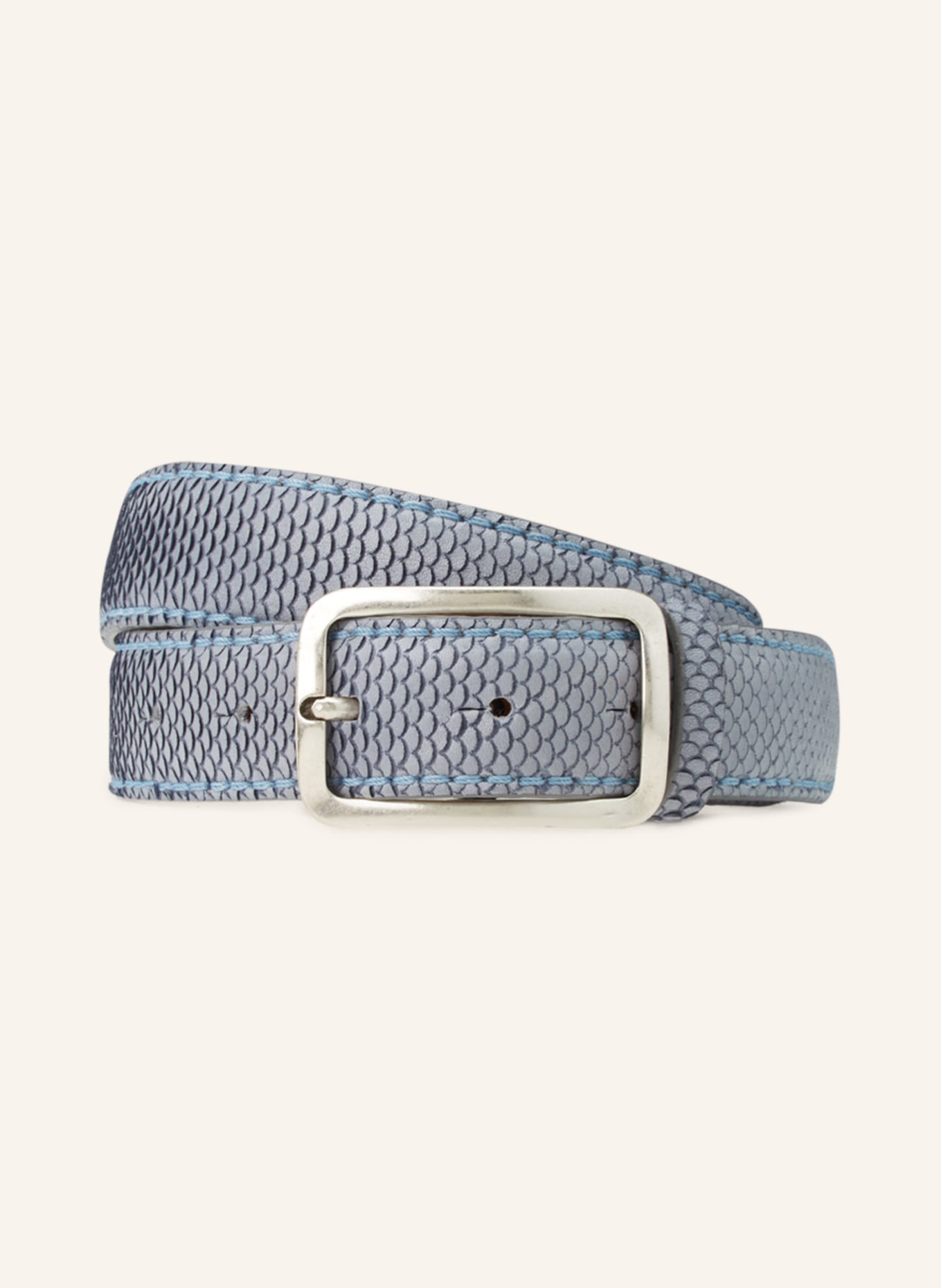 Reptile's House Leather belt BLIND, Color: GRAY (Image 1)