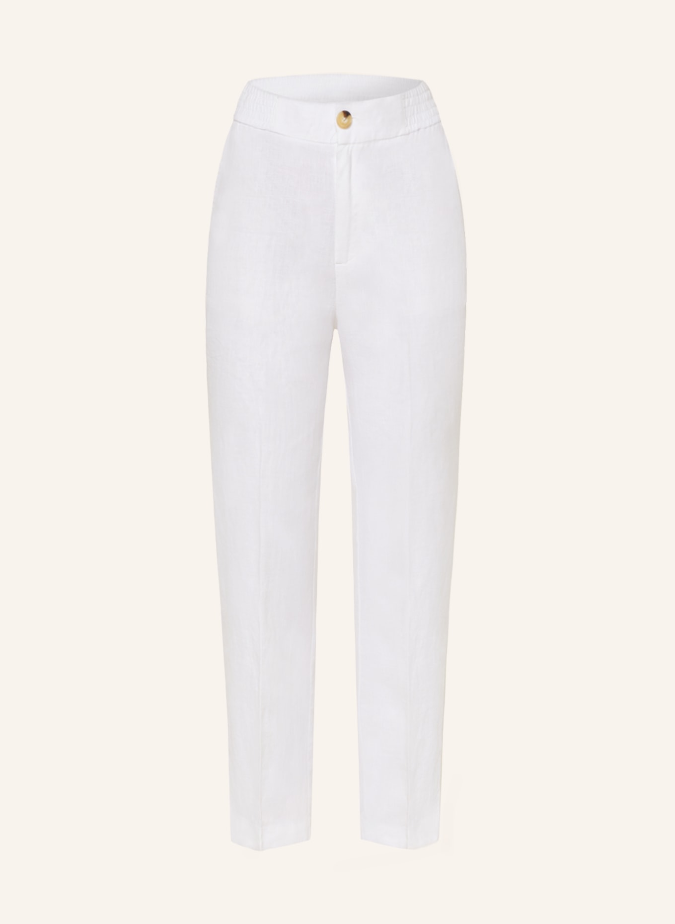 oui Linen trousers, Color: WHITE(Image null)