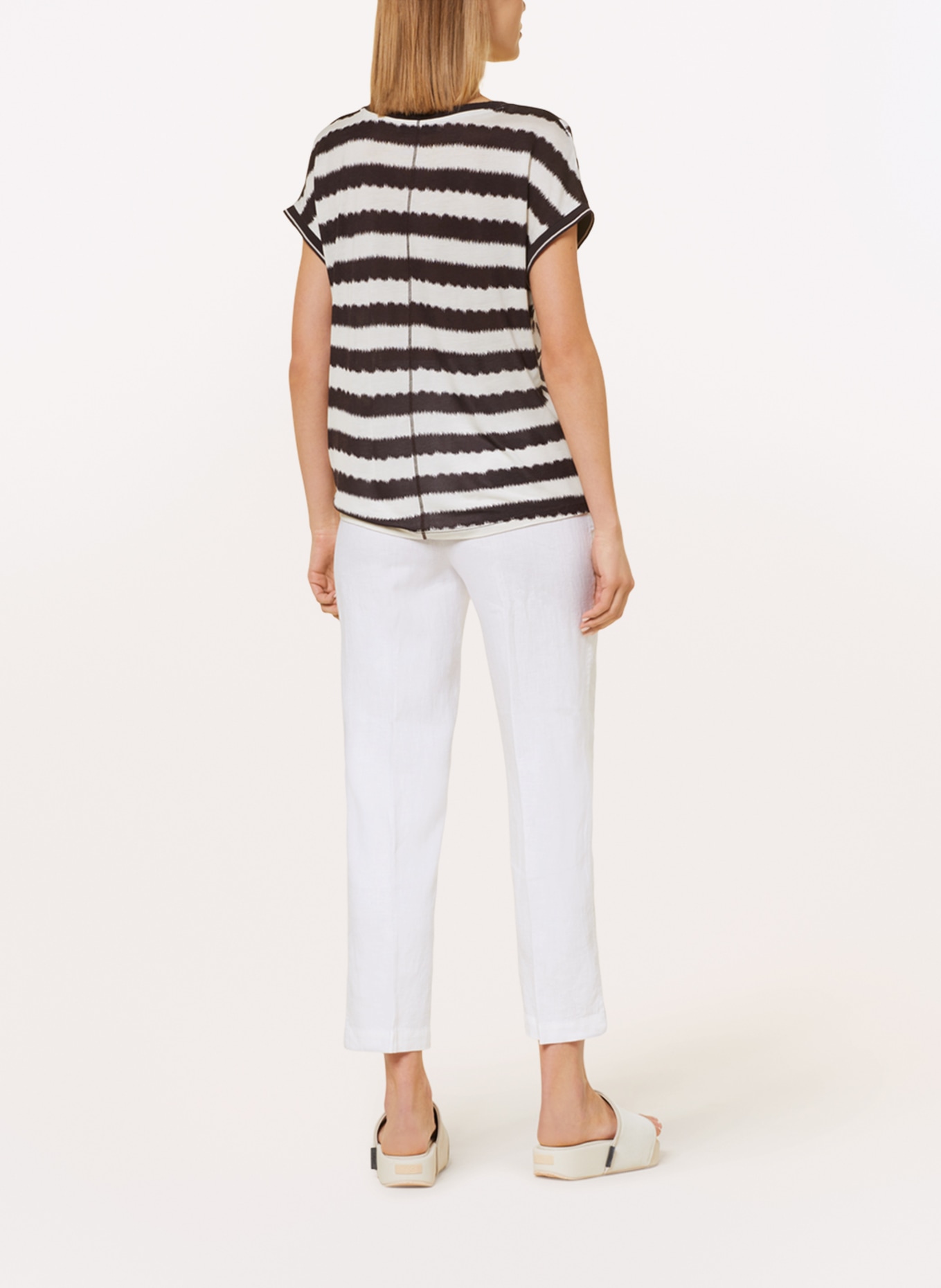 oui Linen trousers, Color: WHITE (Image 3)
