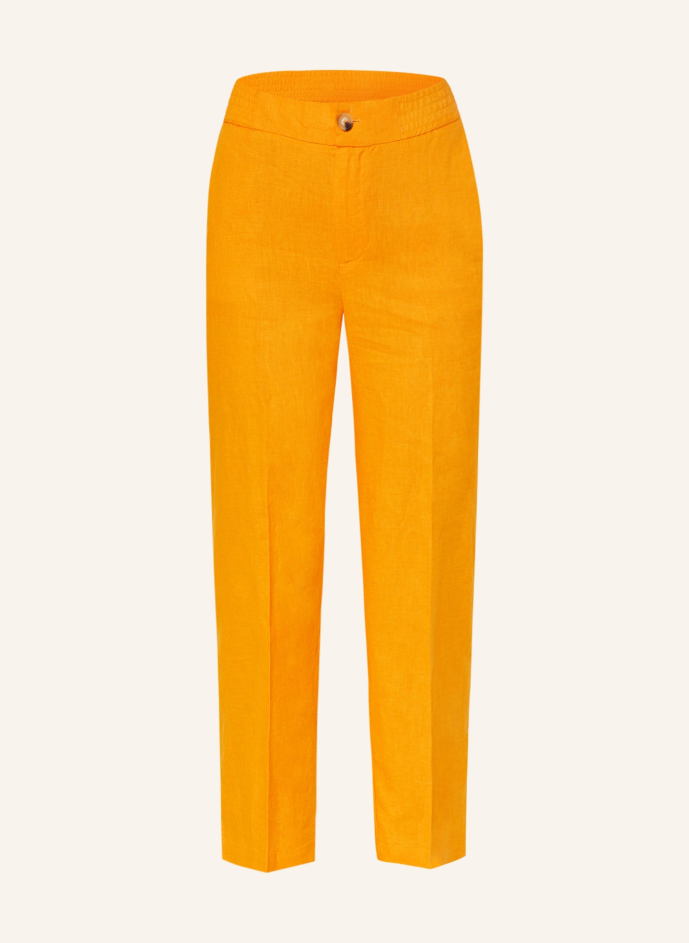 oui Linen trousers, Color: ORANGE (Image 1)
