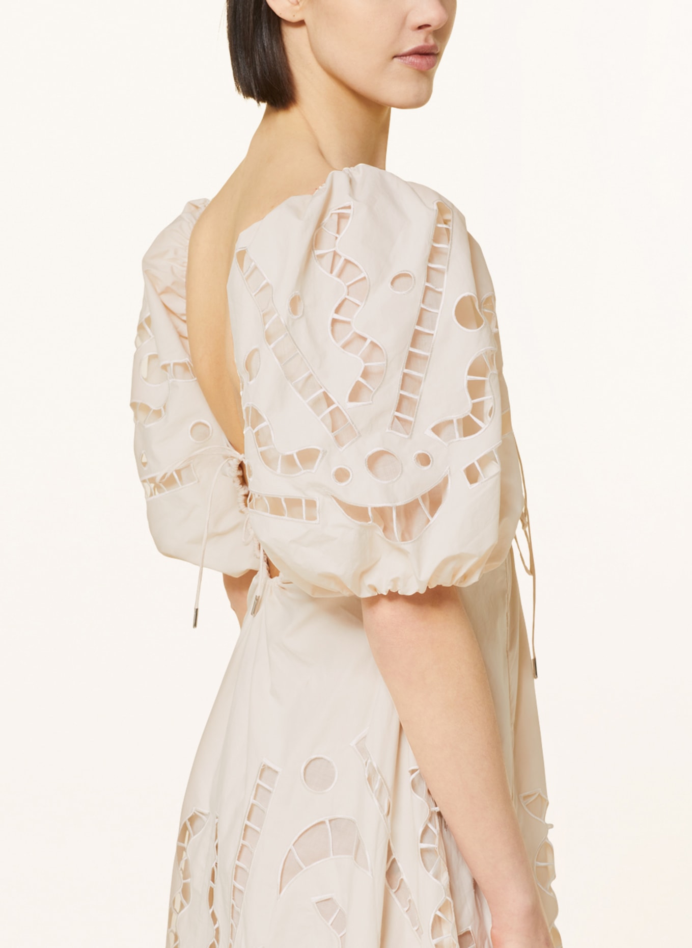 Magali Pascal Kleid FLORES mit Cut-out und Lochstickereien, Farbe: NUDE (Bild 4)