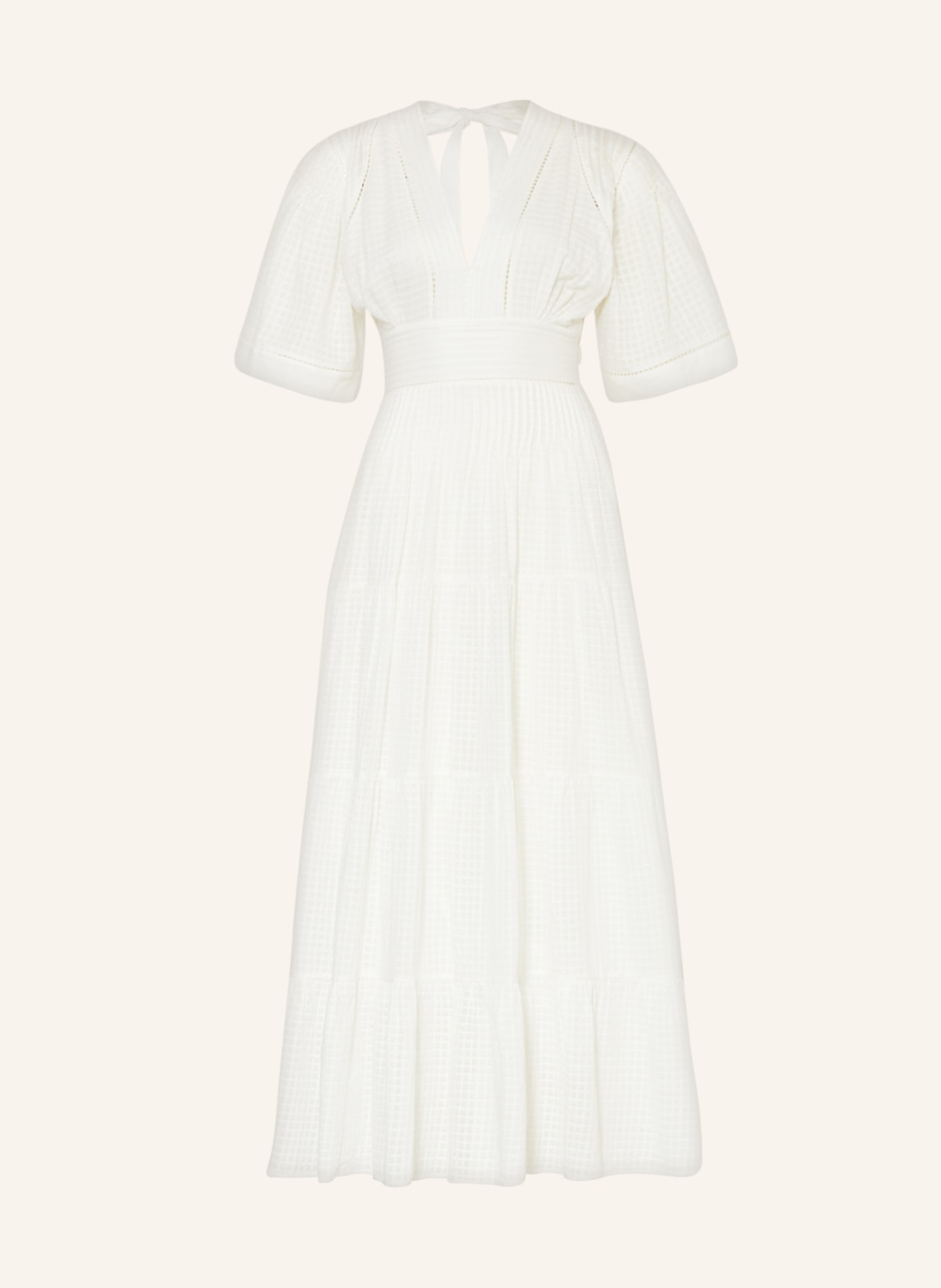 Magali Pascal Dress NARU with lace, Color: WHITE (Image 1)