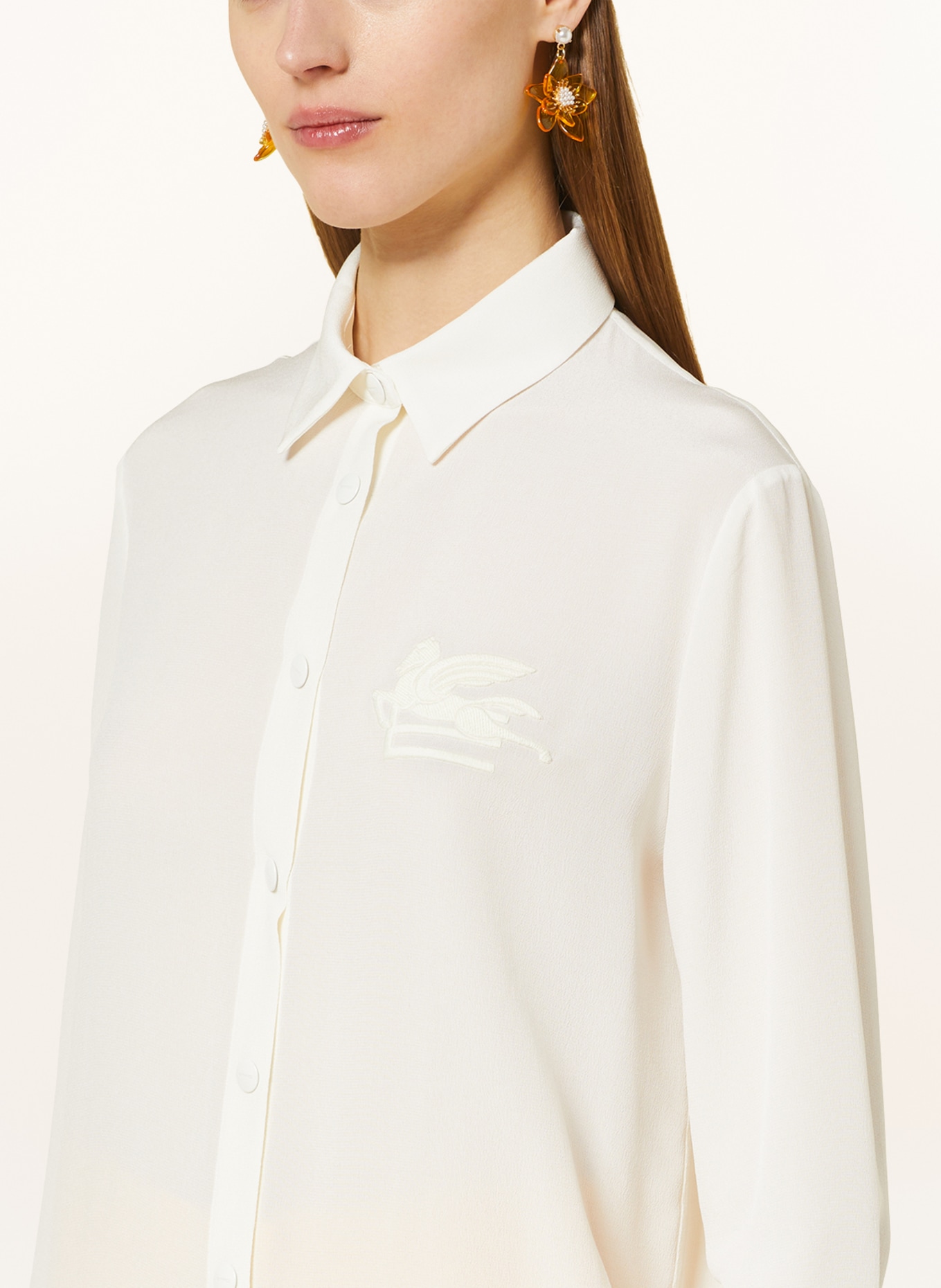 ETRO Shirt blouse in silk, Color: WHITE (Image 4)