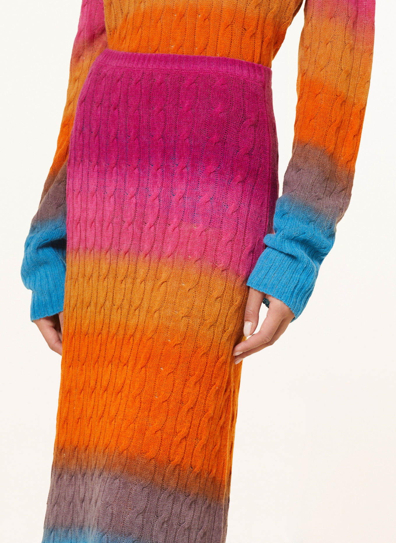 ETRO Knit skirt, Color: FUCHSIA/ ORANGE/ BLUE (Image 4)