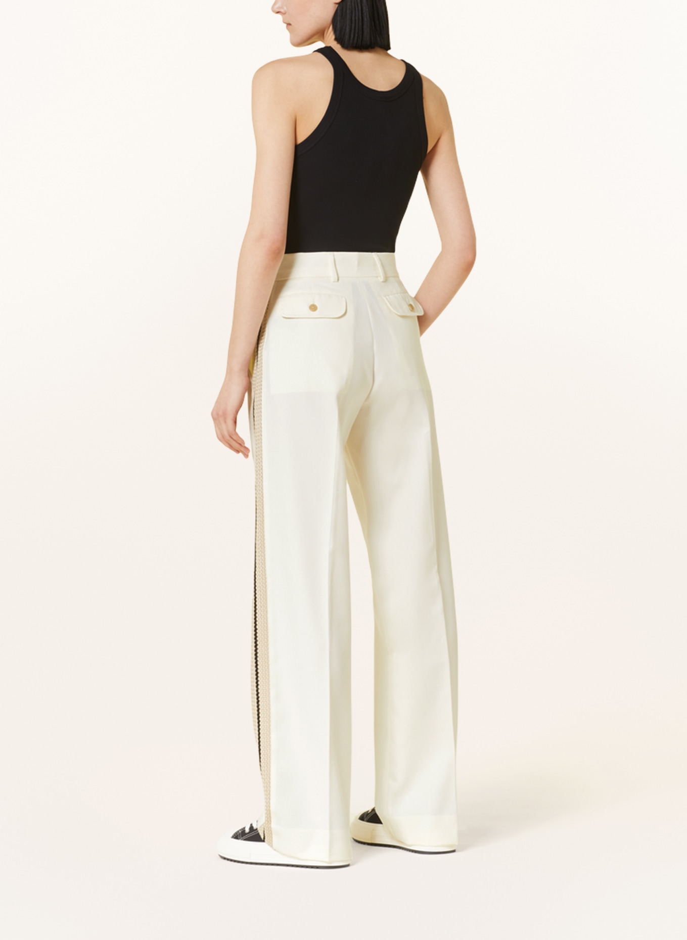 Palm Angels Wide leg trousers, Color: CREAM (Image 3)