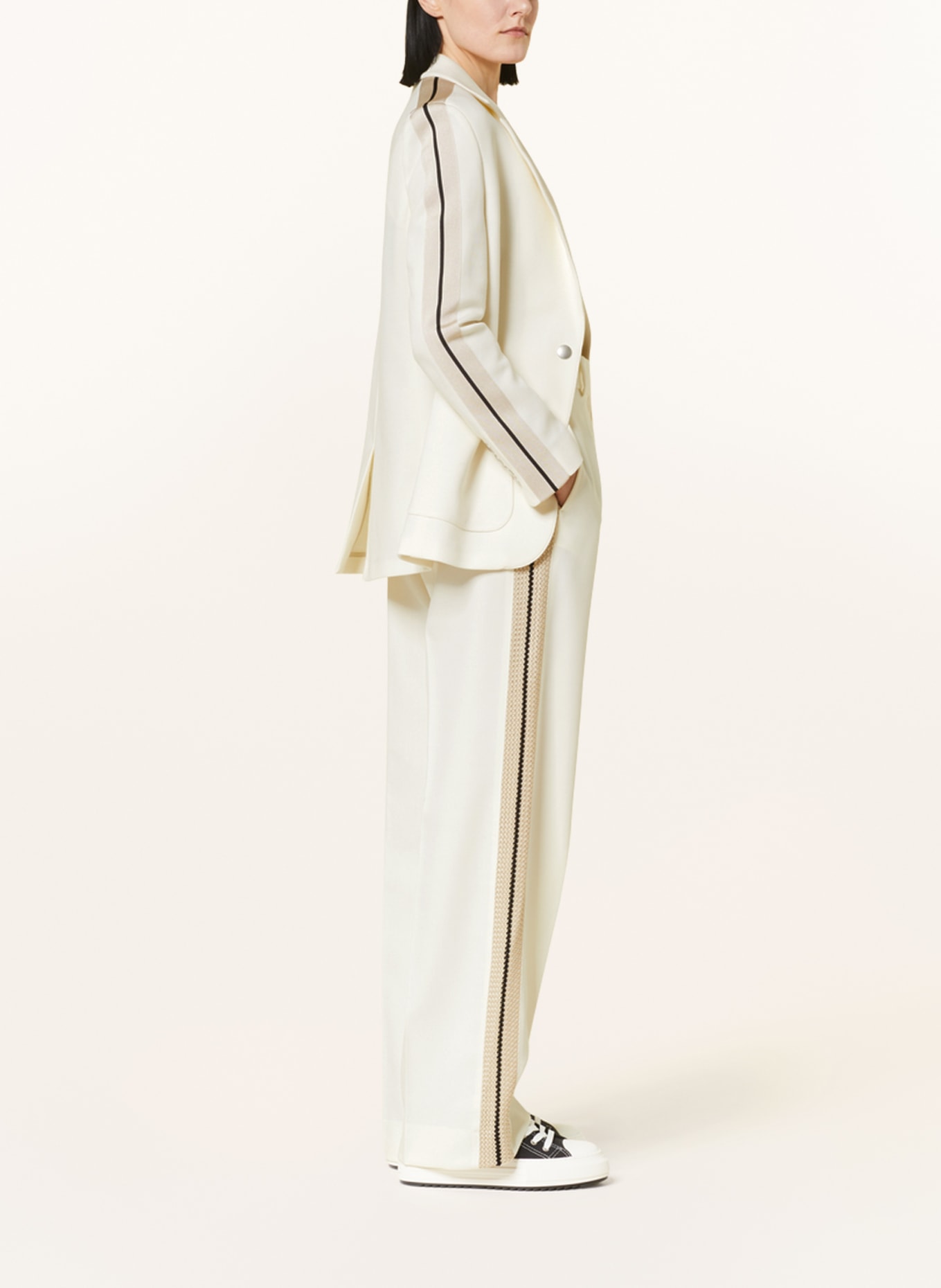 Palm Angels Wide leg trousers, Color: CREAM (Image 4)
