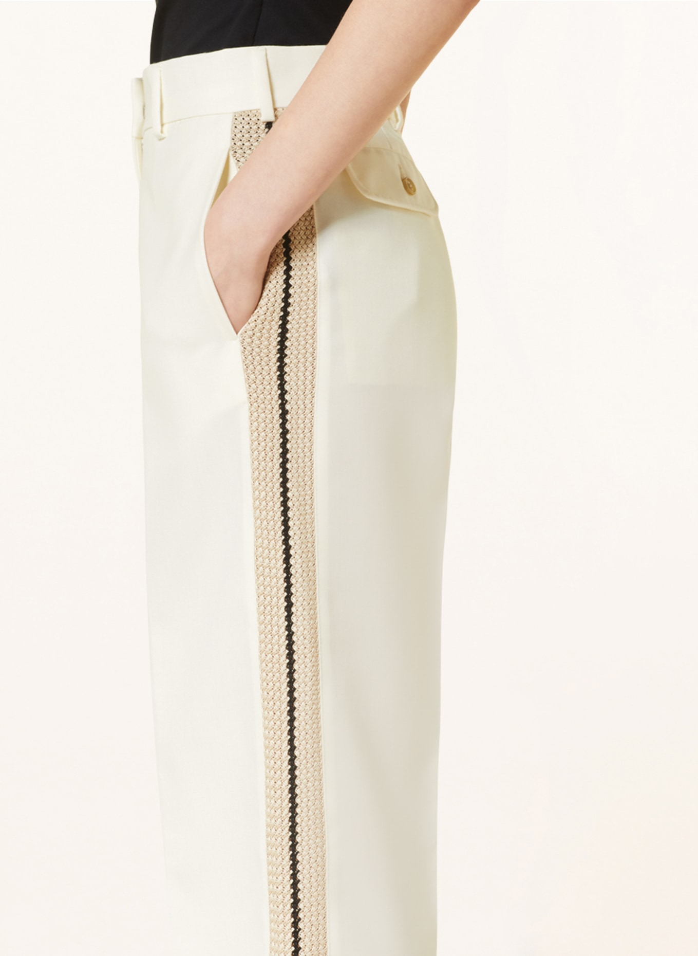 Palm Angels Wide leg trousers, Color: CREAM (Image 5)