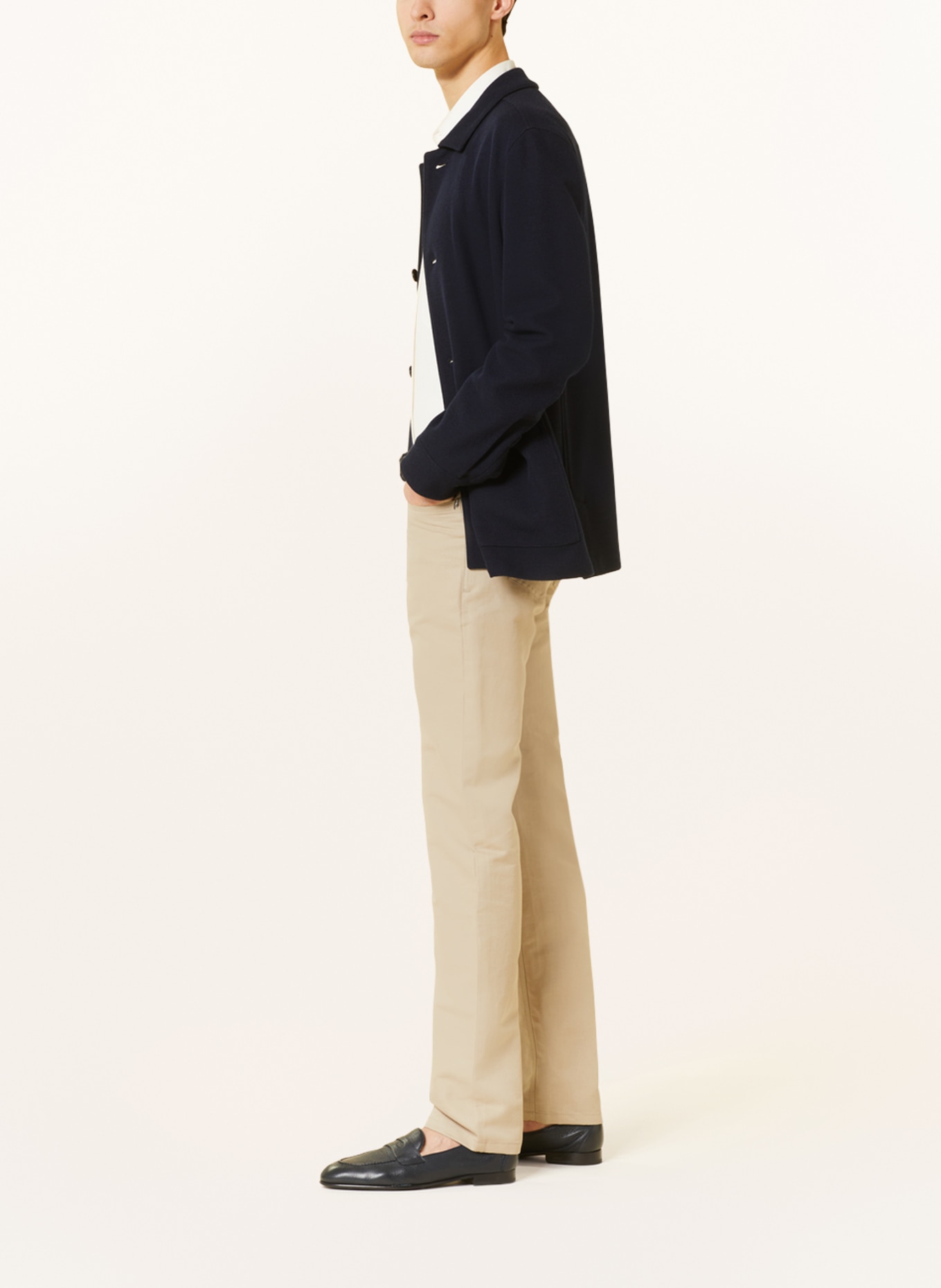 Brioni Jeans MERIBEL Slim Fit mit Leinen, Farbe: 9700 BEIGE (Bild 4)