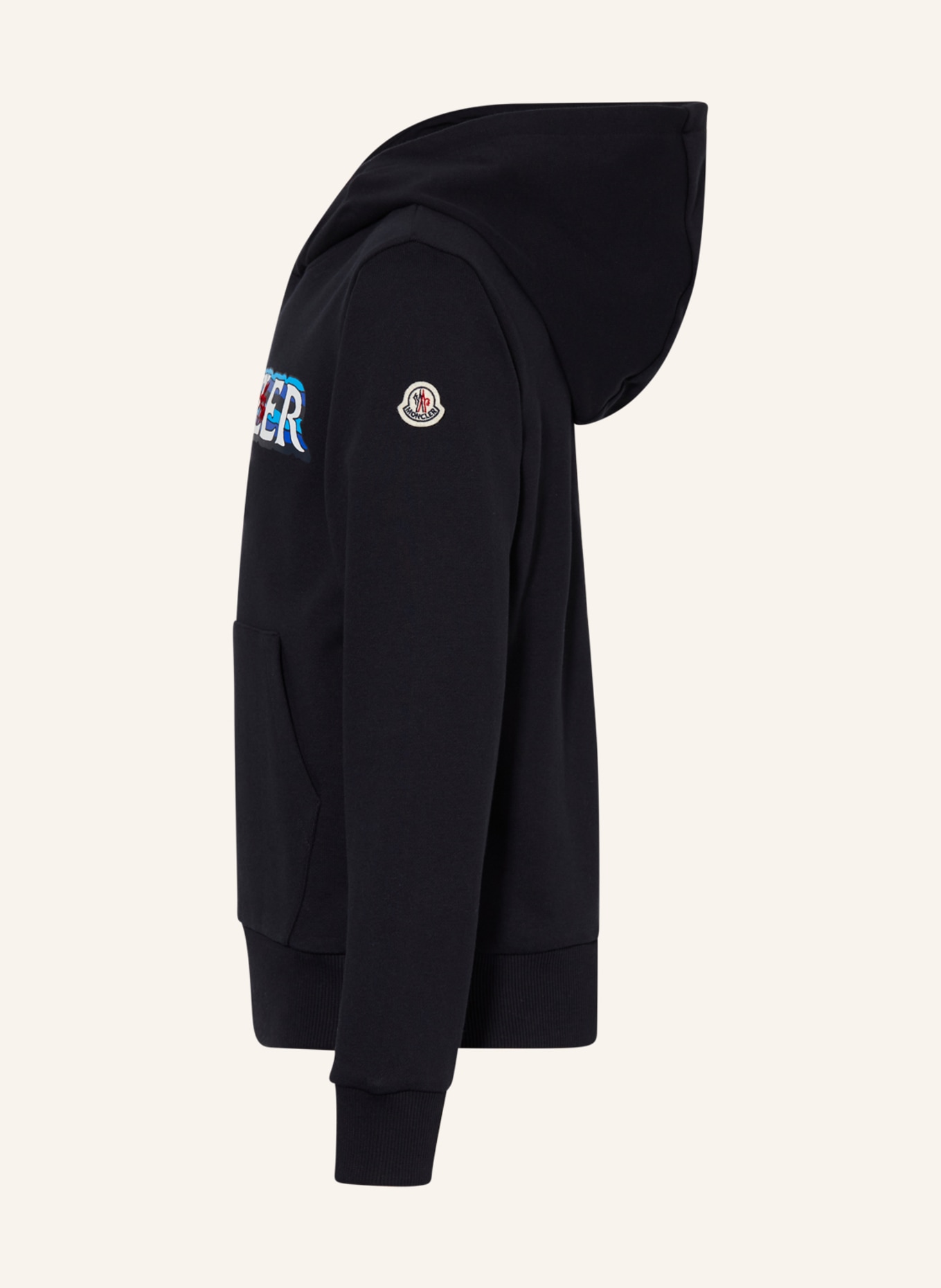 MONCLER enfant Hoodie: DARK BLUE / WHITE / RED
