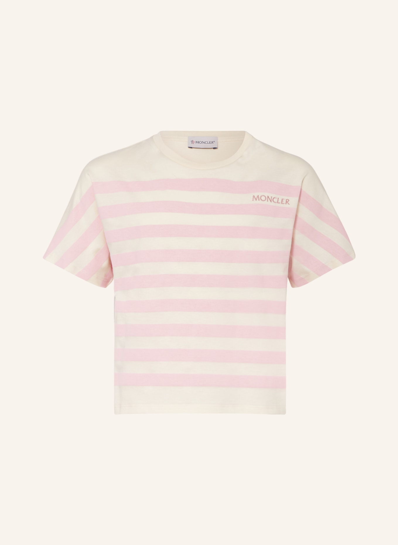 MONCLER enfant T-Shirt, Farbe: CREME/ ROSÉ (Bild 1)