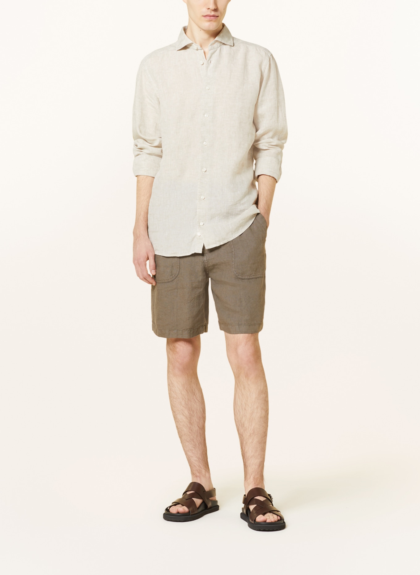 ETON Leinenhemd Slim Fit, Farbe: BEIGE (Bild 2)