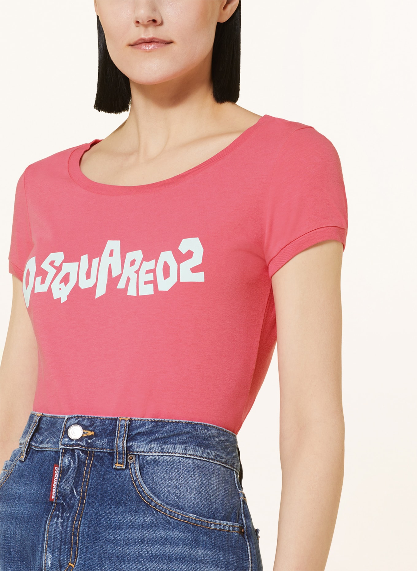 DSQUARED2 T-Shirt, Farbe: FUCHSIA/ WEISS (Bild 4)