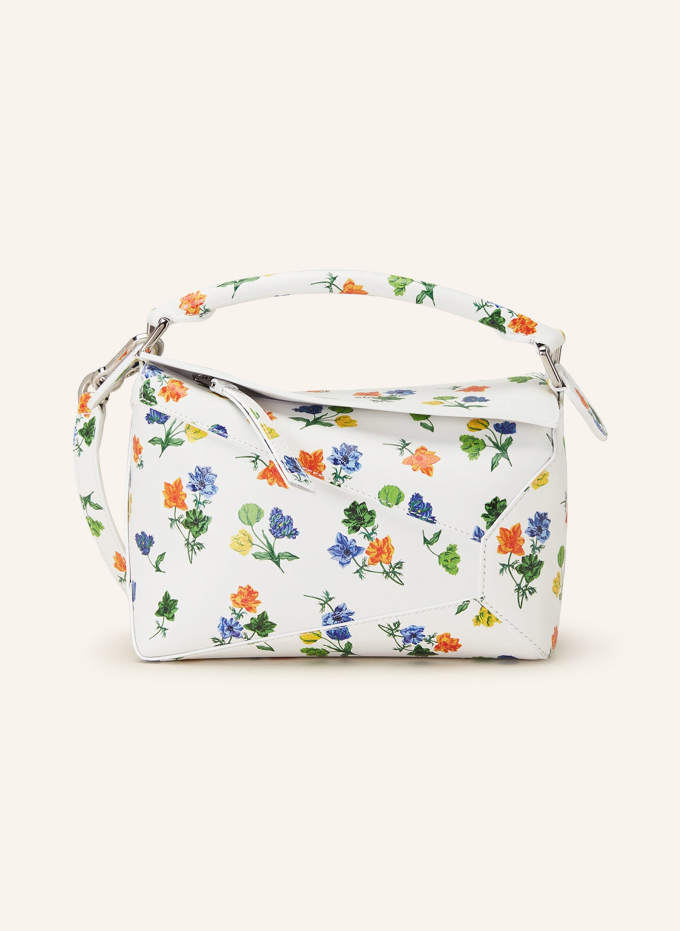 LOEWE Handbag PUZZLE EDGE SMALL, Color: WHITE/ GREEN/ BLUE (Image 1)