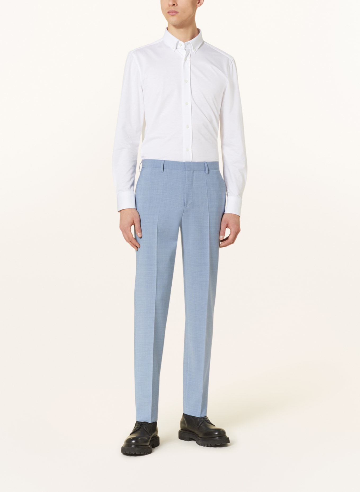 BOSS Spodnie garniturowe LEON regular fit, Kolor: JASNONIEBIESKI (Obrazek 3)