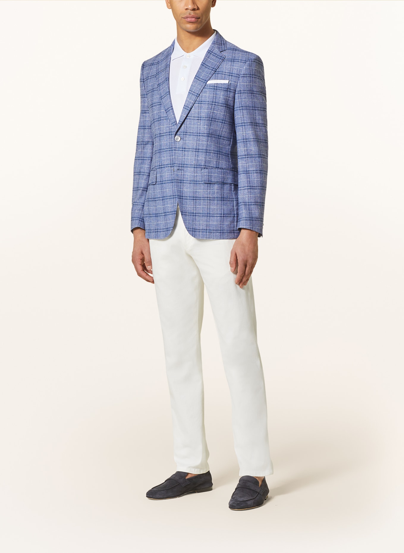 BOSS Tailored jacket HUTSON Slim Fit, Color: LIGHT BLUE/ BLUE/ WHITE (Image 2)