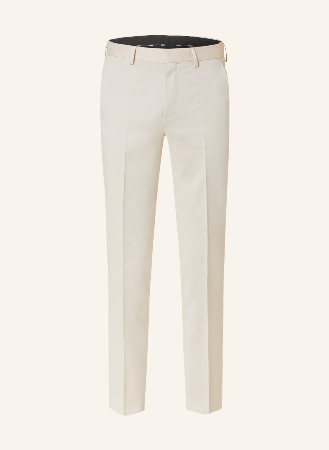 BOSS Suit trousers LEON regular fit with linen, Color: 271 LIGHT BEIGE (Image 1)
