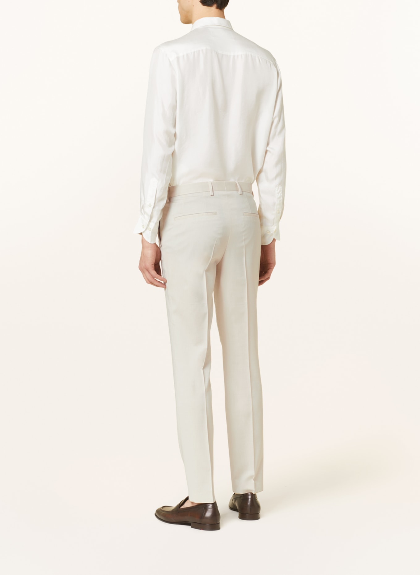 BOSS Suit trousers LEON regular fit with linen, Color: 271 LIGHT BEIGE (Image 4)